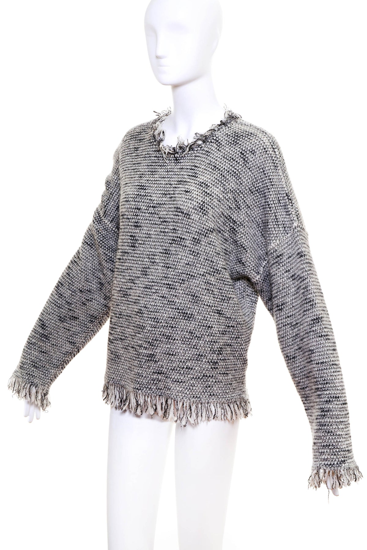 Isabel Marant Grey and Cream Black Sweater