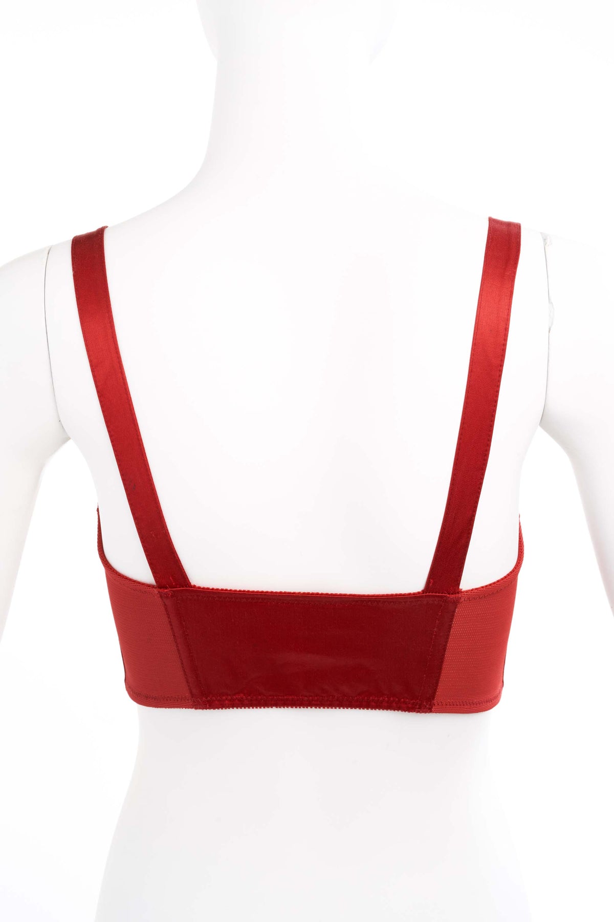 Junior Gaultier Red Satin Bustier Gold $ Hardware Size 40