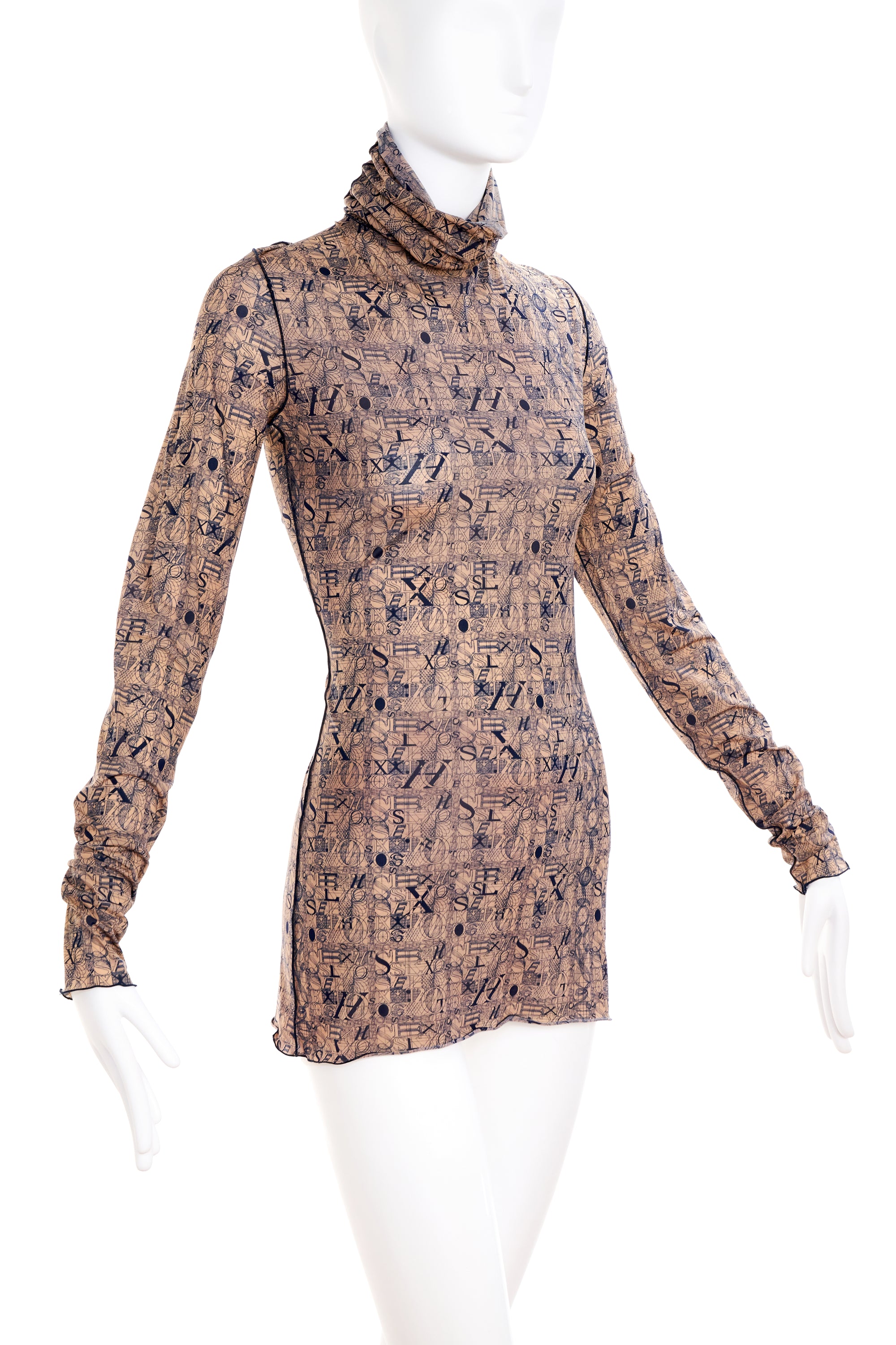 Jean Paul Gaultier Hot Sex Tan Tunic or Mini Dress Size 44