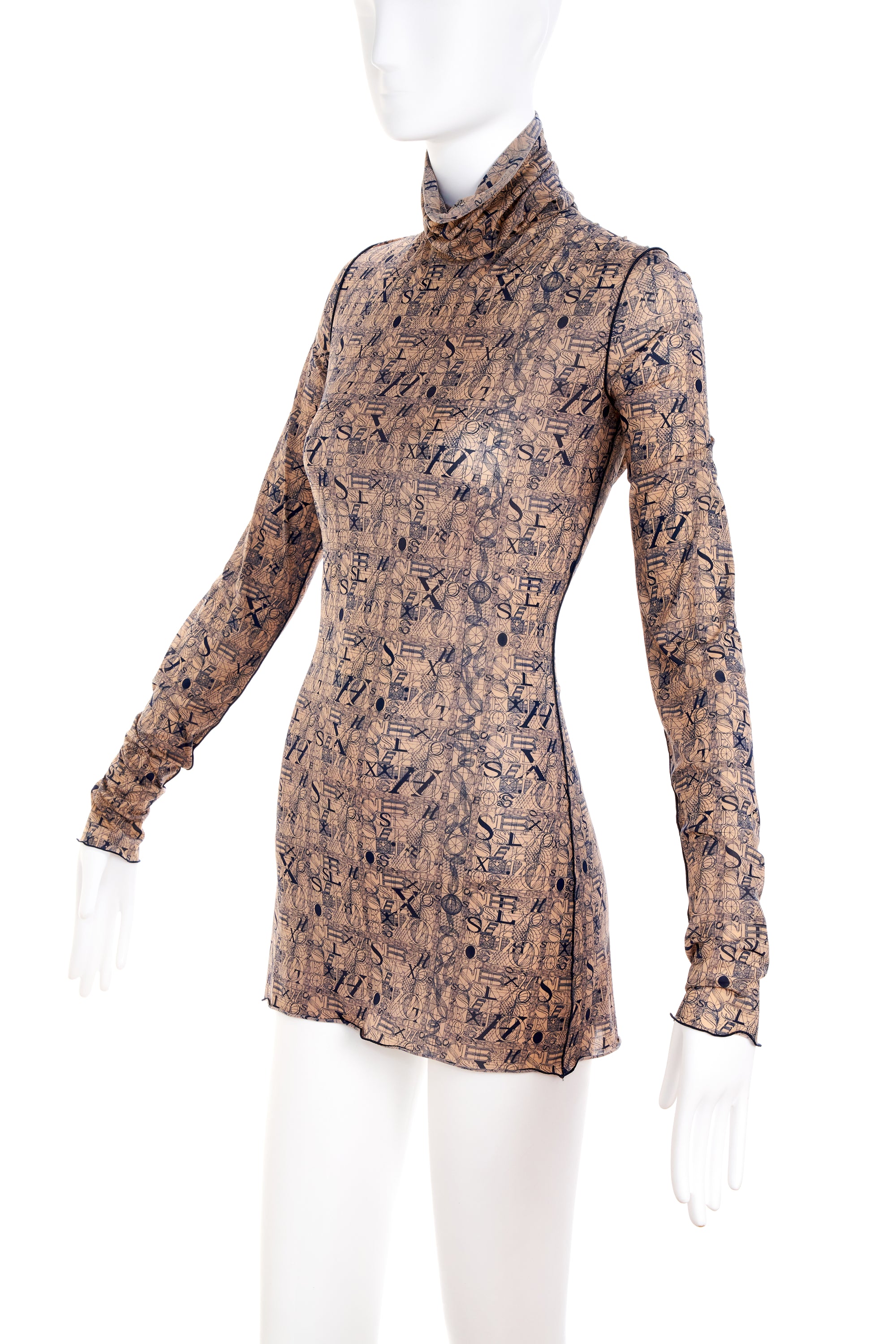 Jean Paul Gaultier Hot Sex Tan Tunic or Mini Dress Size 44