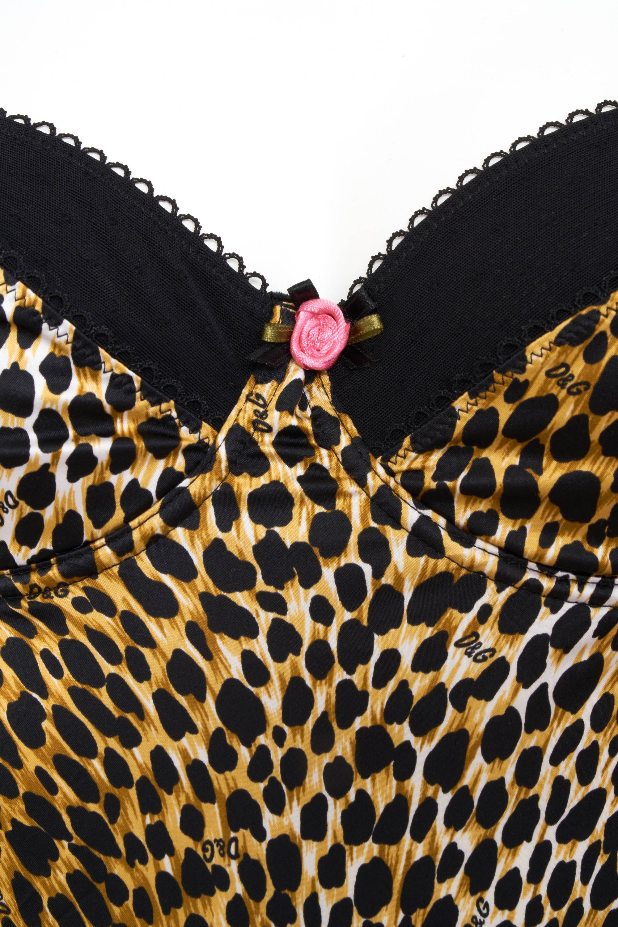 D&G by Dolce & Gabbana Leopard Print Bustier Size 38