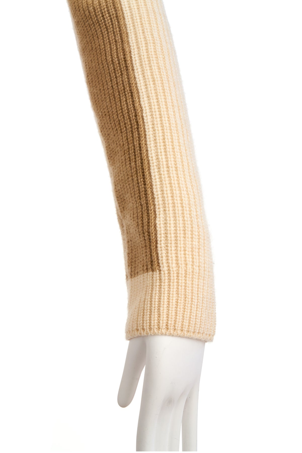 Loro Piana Cream and Beige Stripe Baby Cashmere Sweater