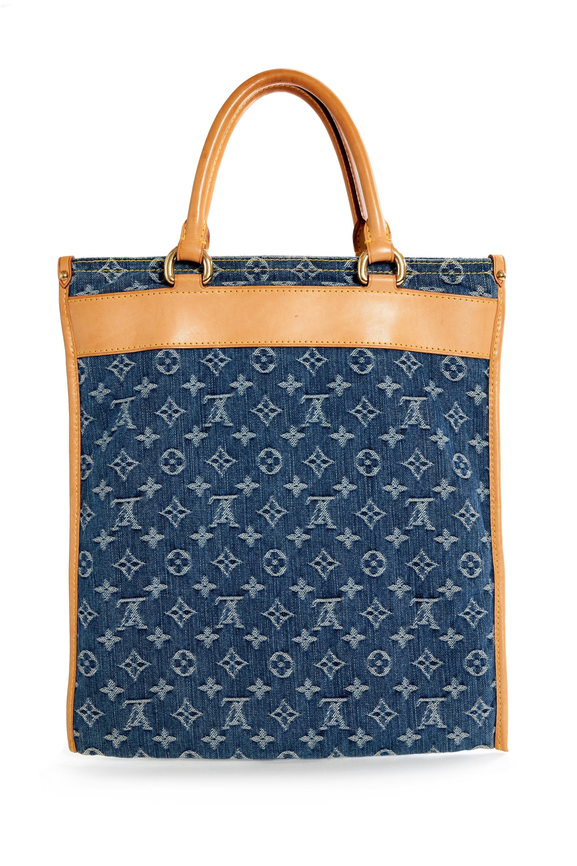 Louis Vuitton Denim Monogram Pratt Fold Over Tote