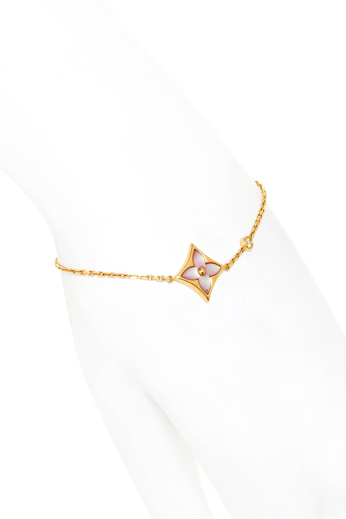 Louis Vuitton 18k Color Blossom Star Mother of Pearl .04 Diamond Bracelet
