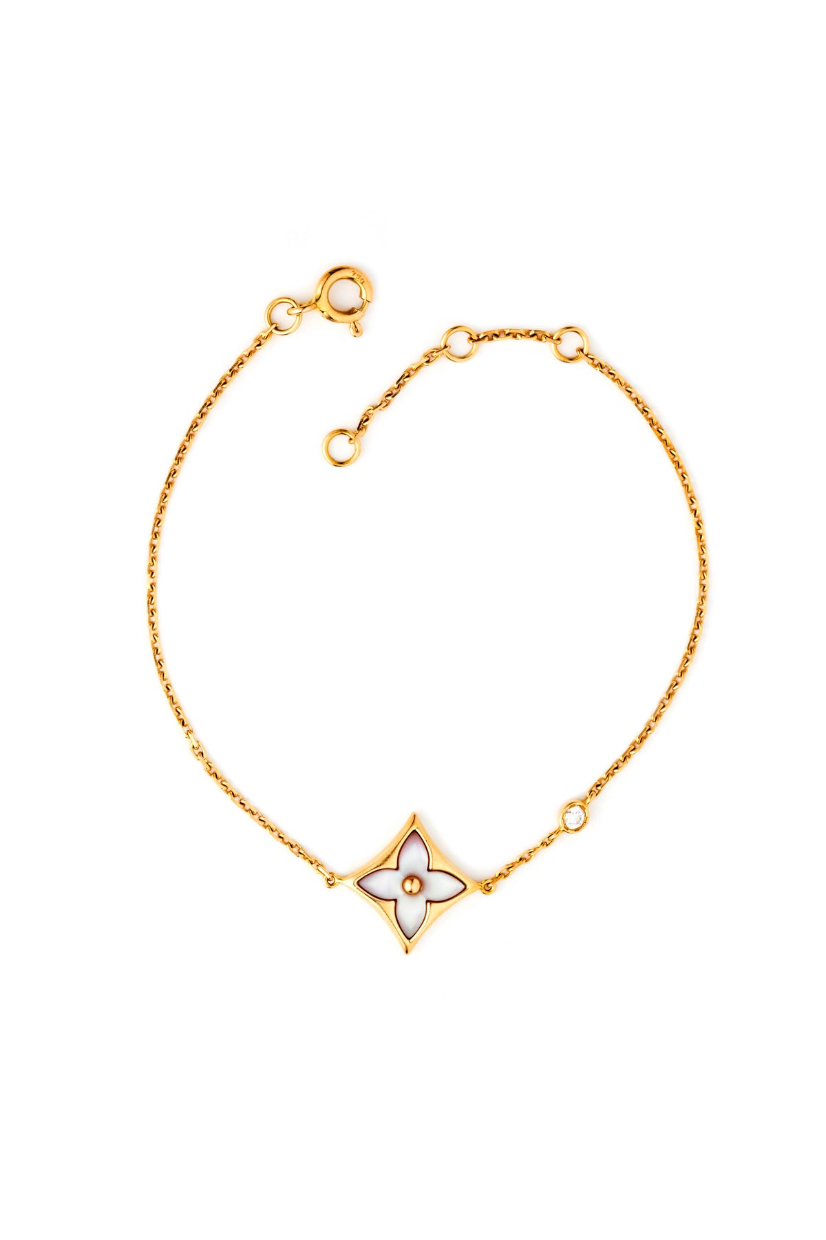 Louis Vuitton 18k Color Blossom Star Mother of Pearl .04 Diamond Bracelet