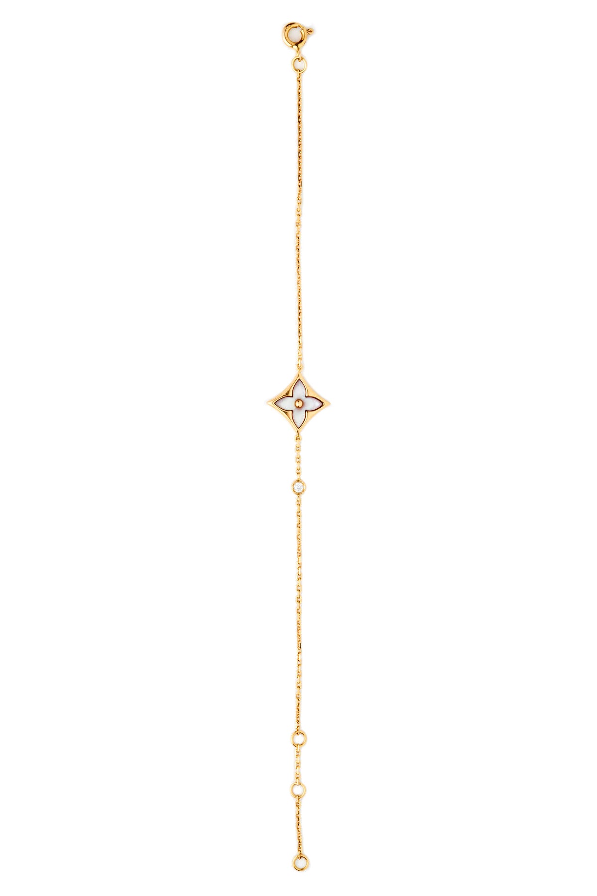 Louis Vuitton 18k Color Blossom Star Mother of Pearl .04 Diamond Bracelet
