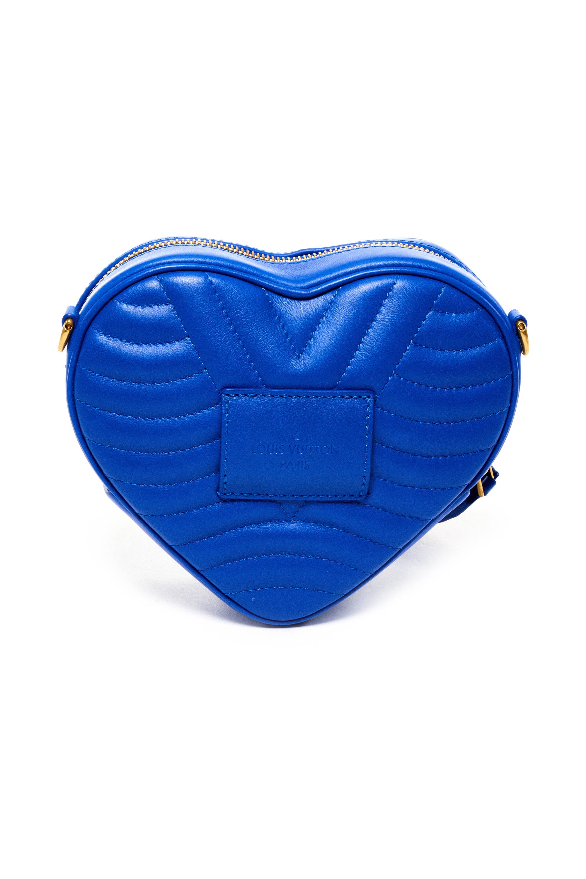 Louis Vuitton Blue Wave Quilted Crossbody Heart Purse