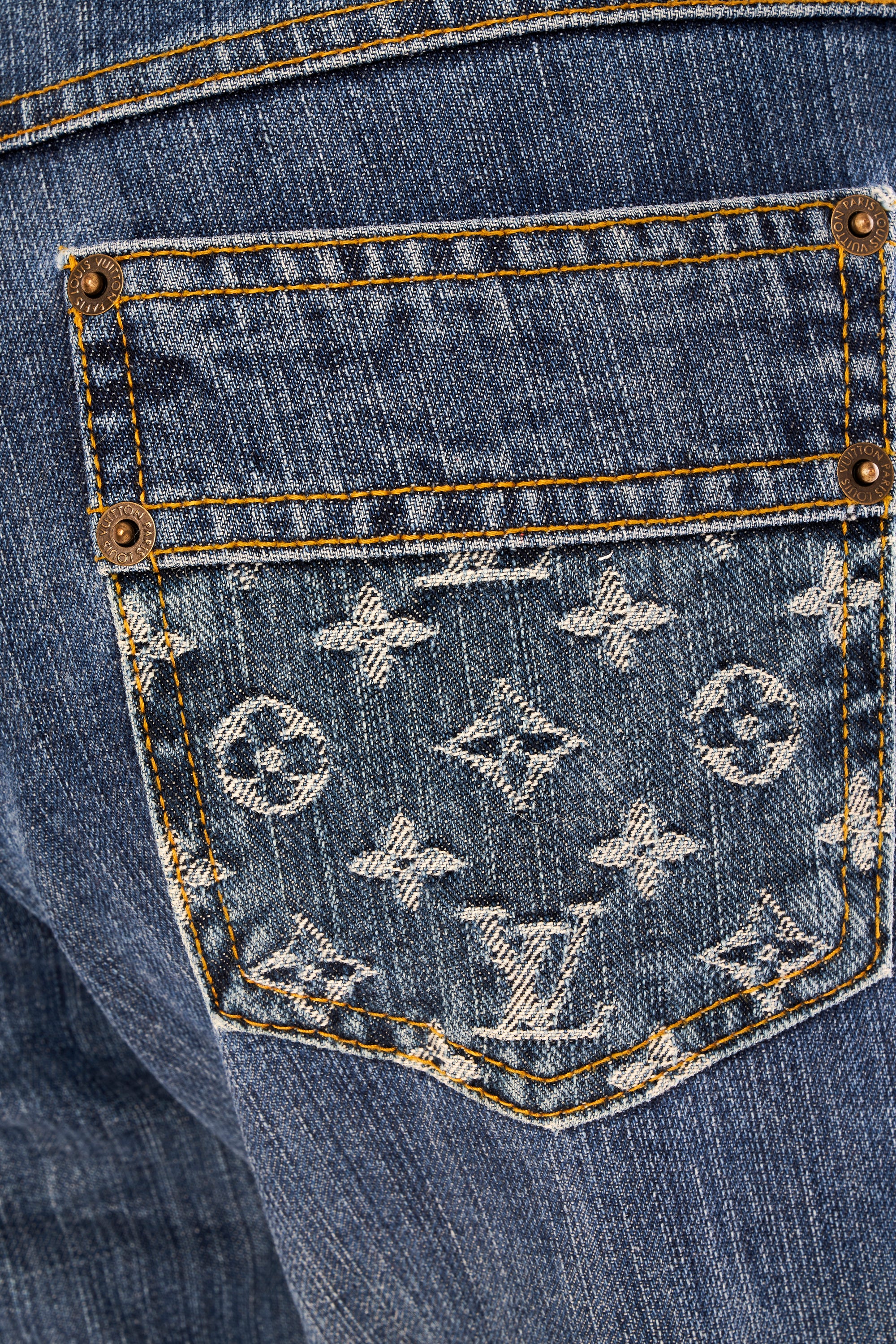 Louis Vuitton Monogram Low Rise Jeans 38/4
