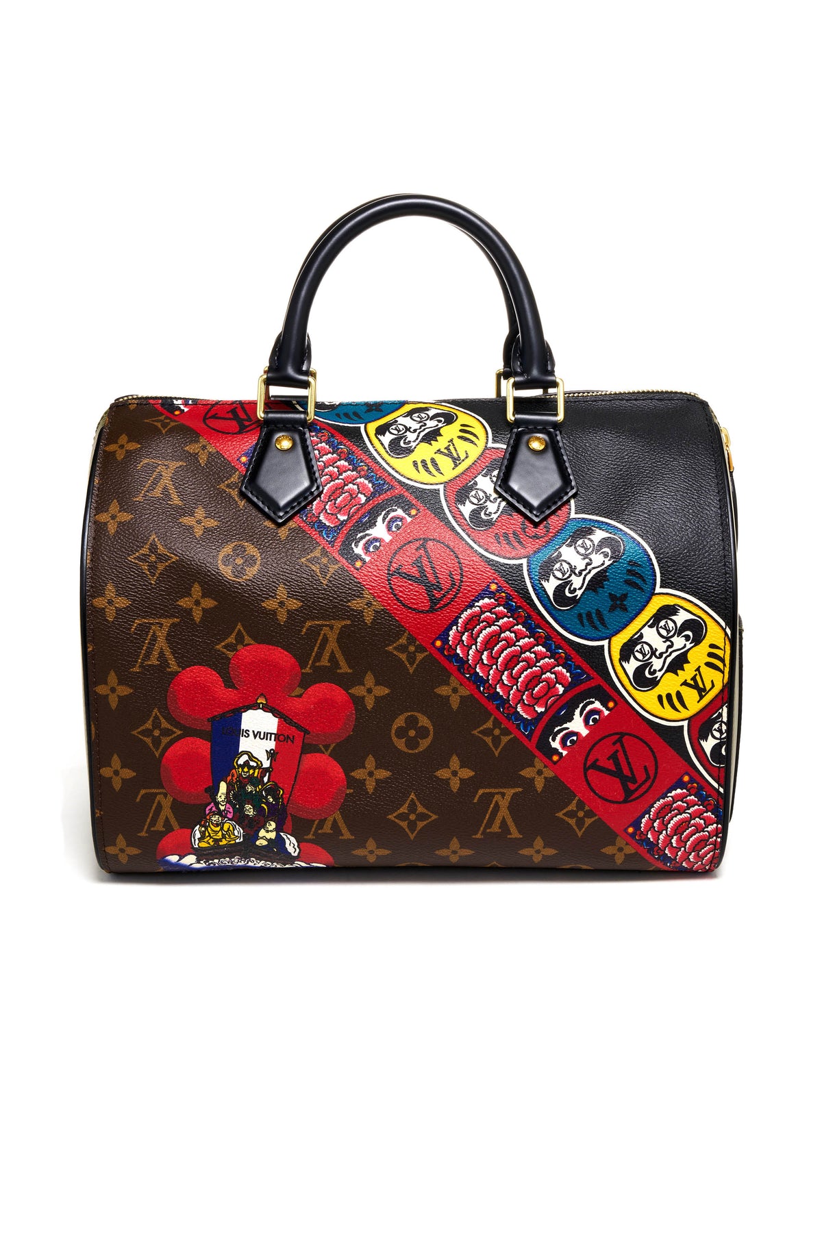 Louis Vuitton Monogram Limited Edition Kabuki Print Speedy Purse 30cm