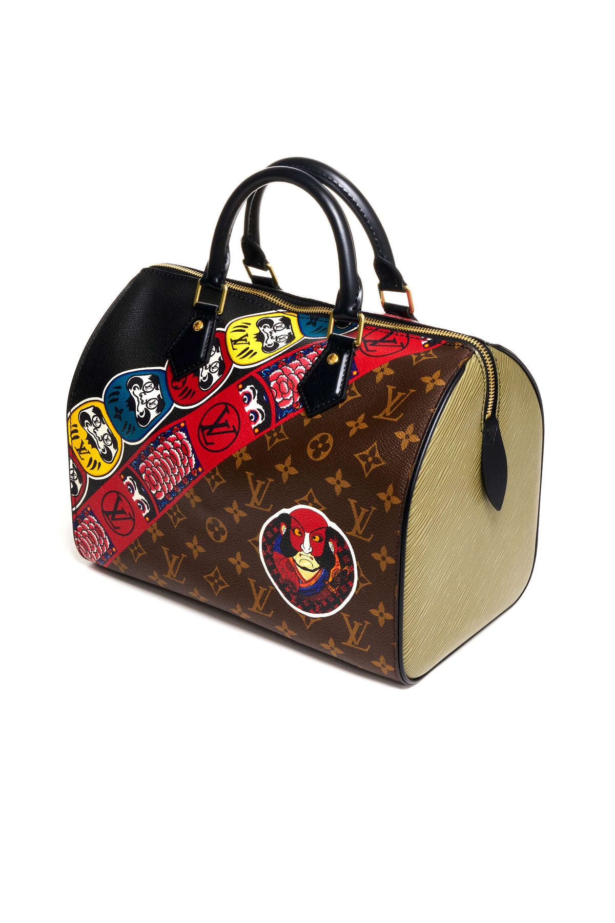 Louis Vuitton Monogram Limited Edition Kabuki Print Speedy Purse 30cm