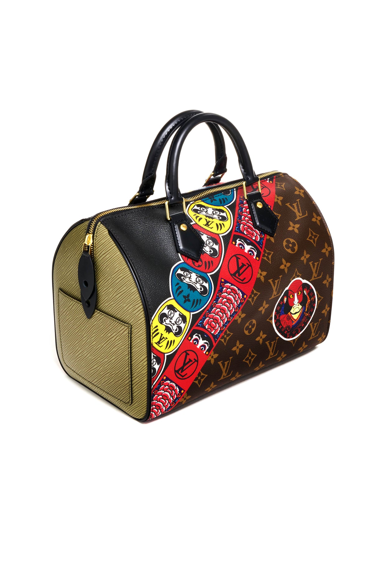 Louis Vuitton Monogram Limited Edition Kabuki Print Speedy Purse 30cm