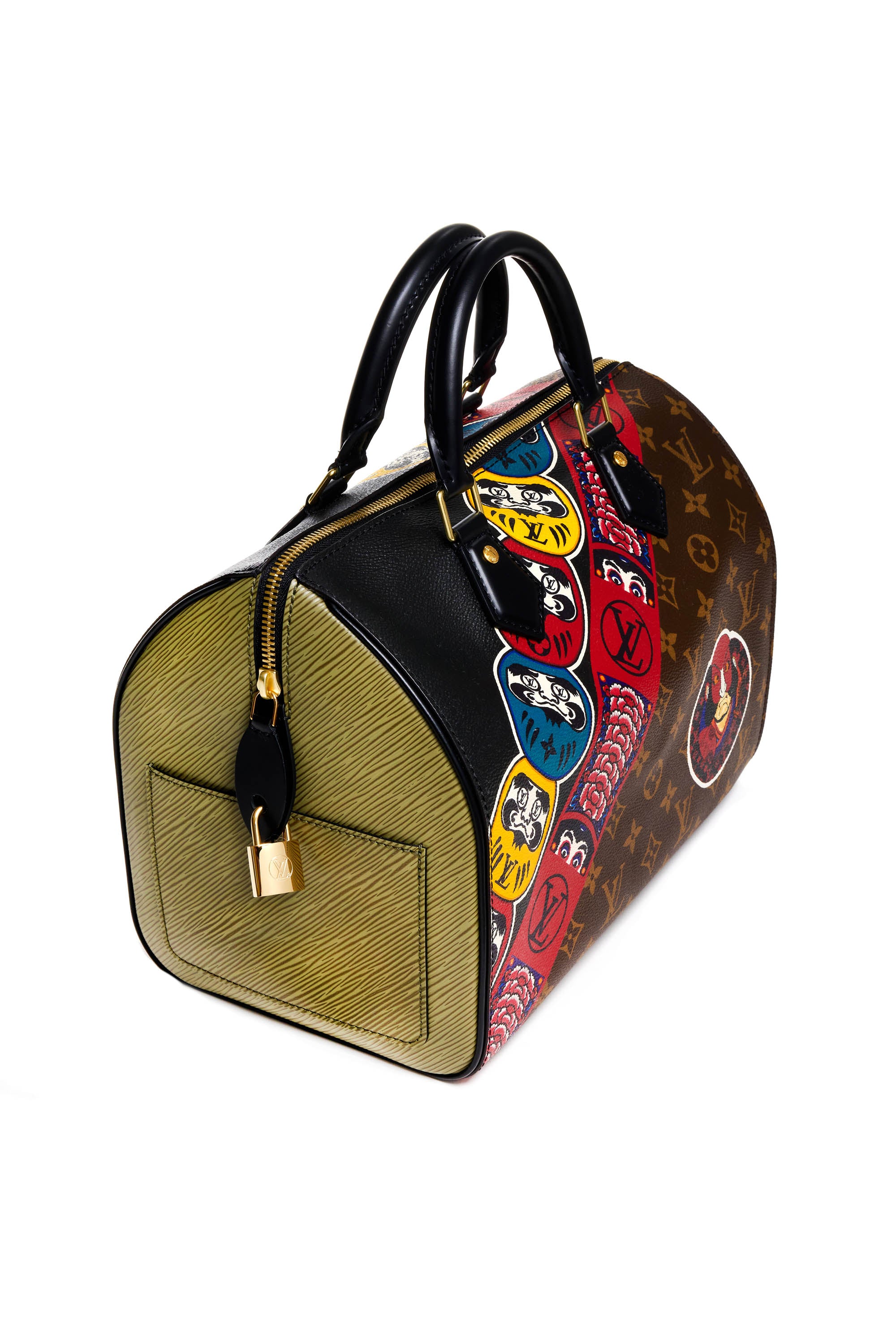 Louis Vuitton Monogram Limited Edition Kabuki Print Speedy Purse 30cm