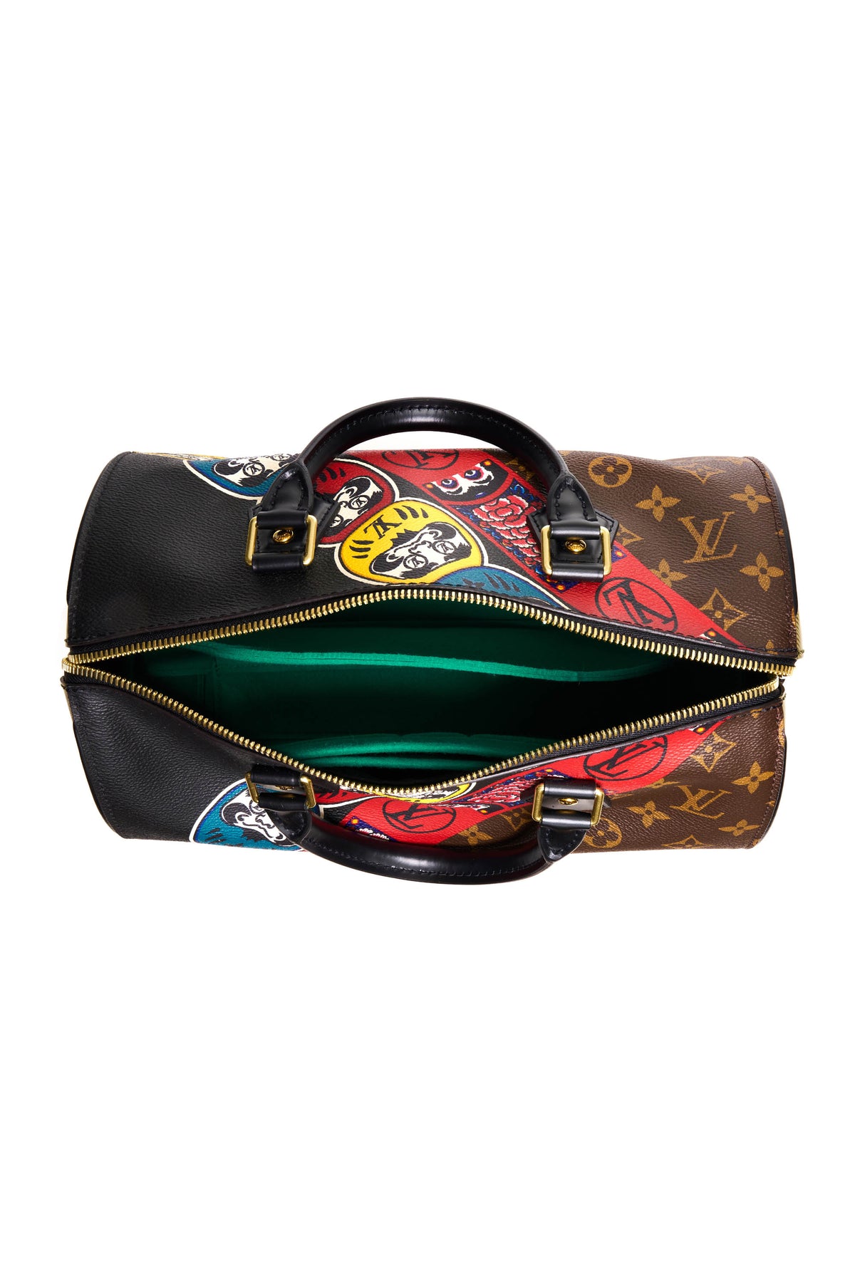 Louis Vuitton Monogram Limited Edition Kabuki Print Speedy Purse 30cm