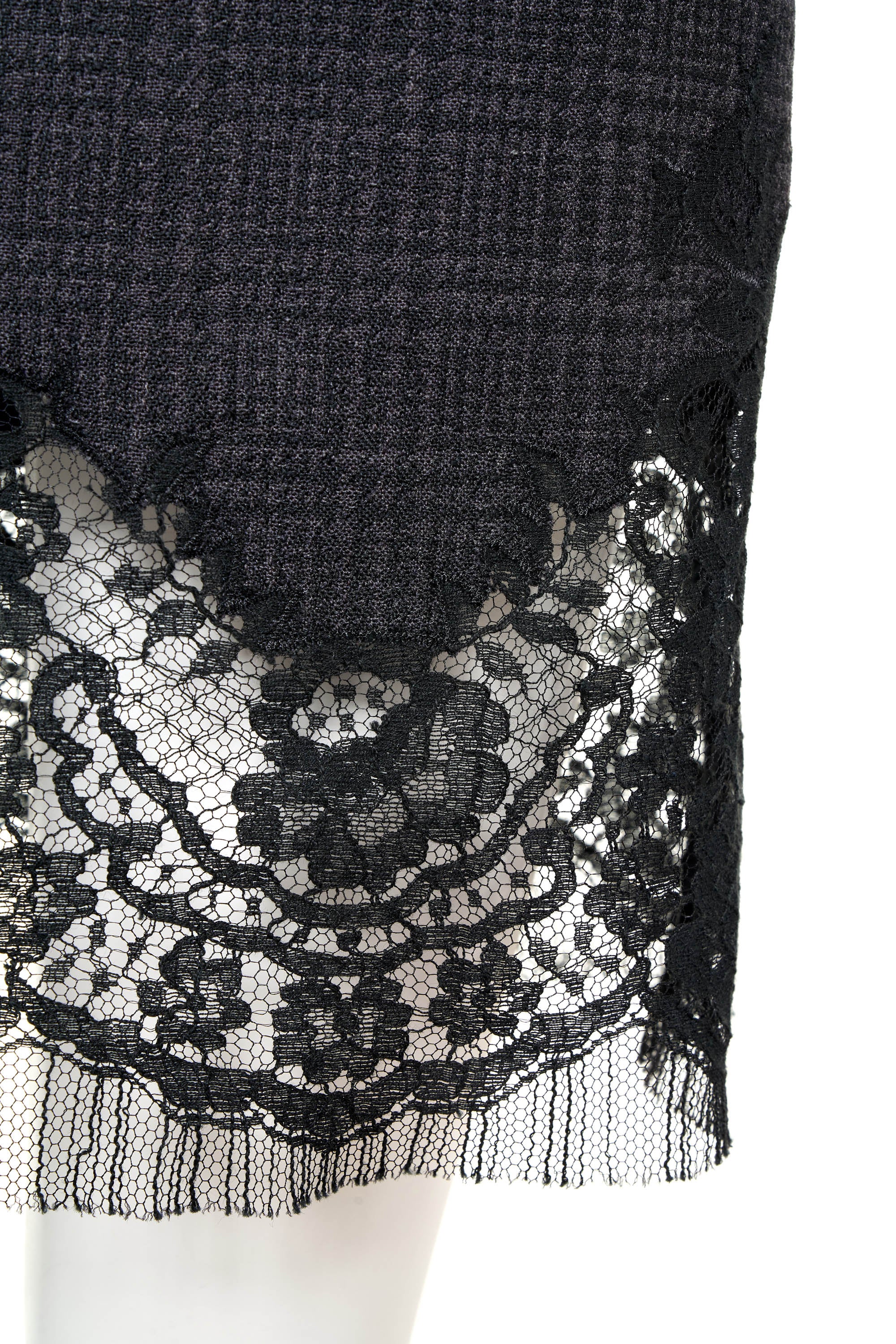 Louis Vuitton Marc Jacobs Black and Grey Plaid and Lace Trim Dress Siz - Foxy Couture Carmel Louis Vuitton Marc Jacobs Black and Grey Plaid and Lace Trim Dress Siz - Foxy Couture Carmel