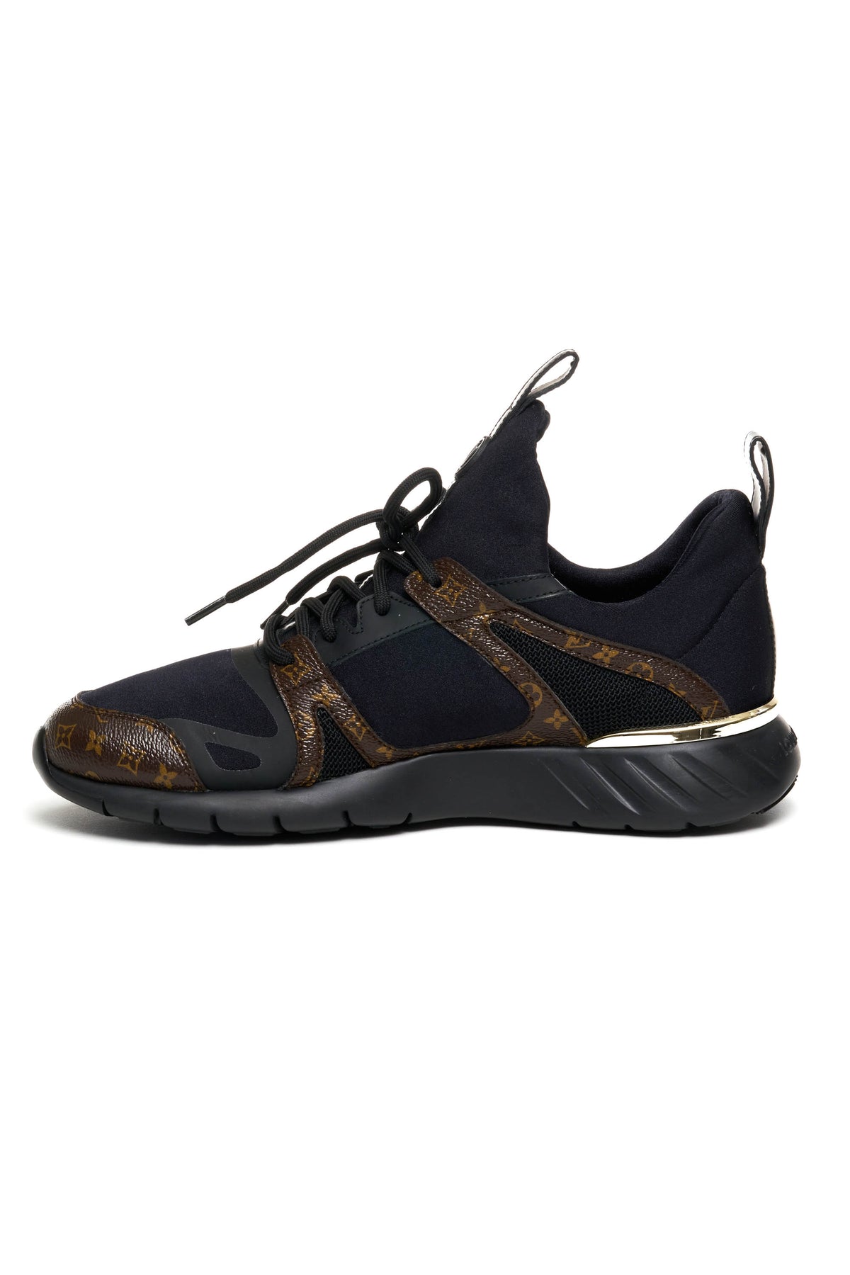 Louis Vuitton Black and Monogram Sneakers