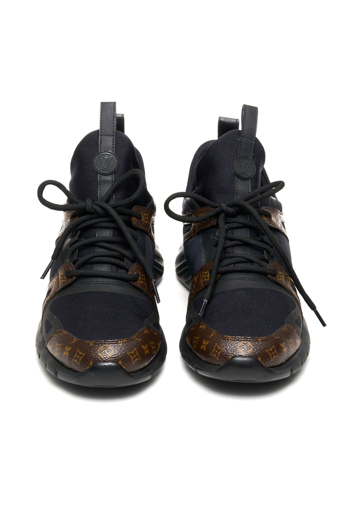 Louis Vuitton Black and Monogram Sneakers