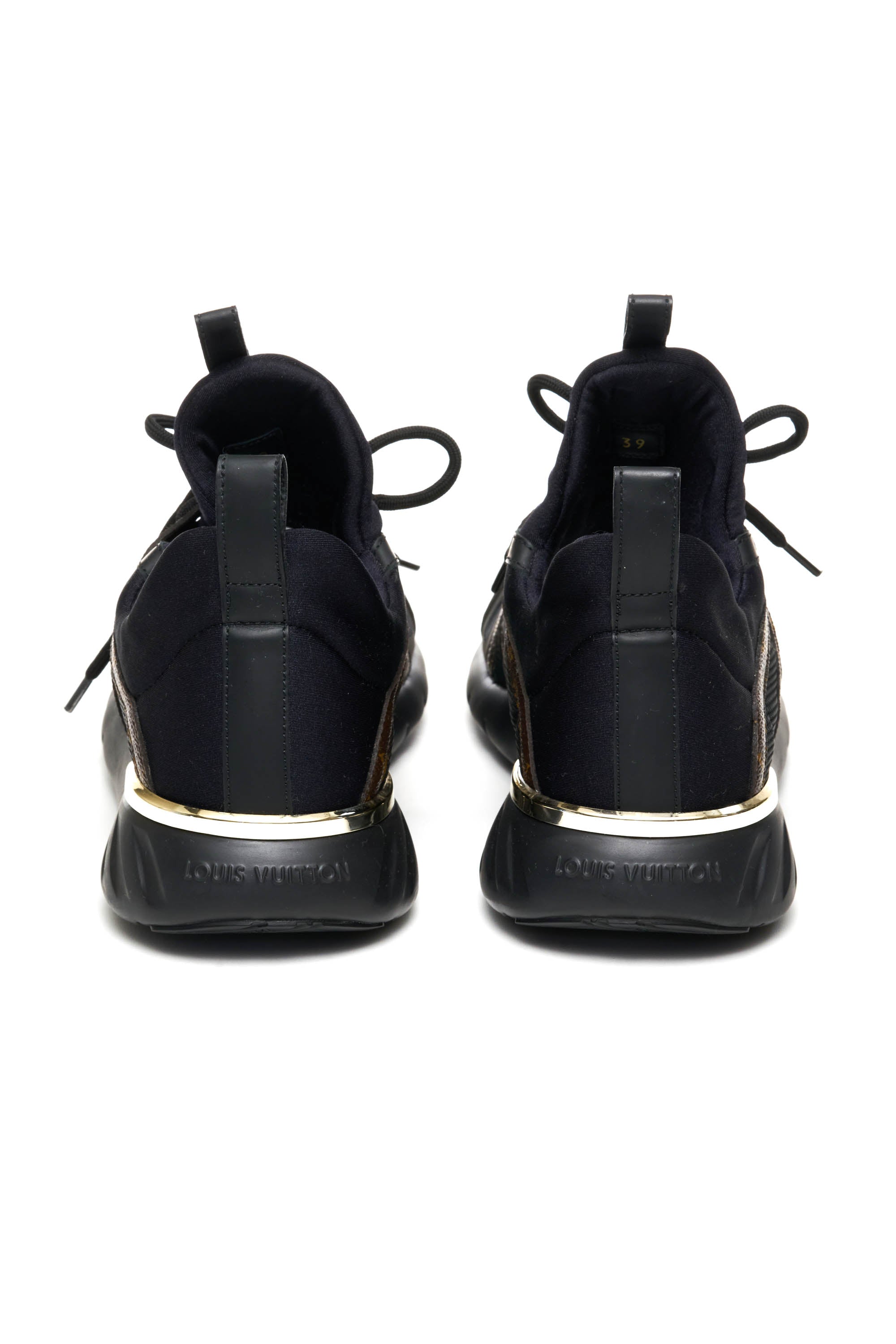 Louis Vuitton Black and Monogram Sneakers