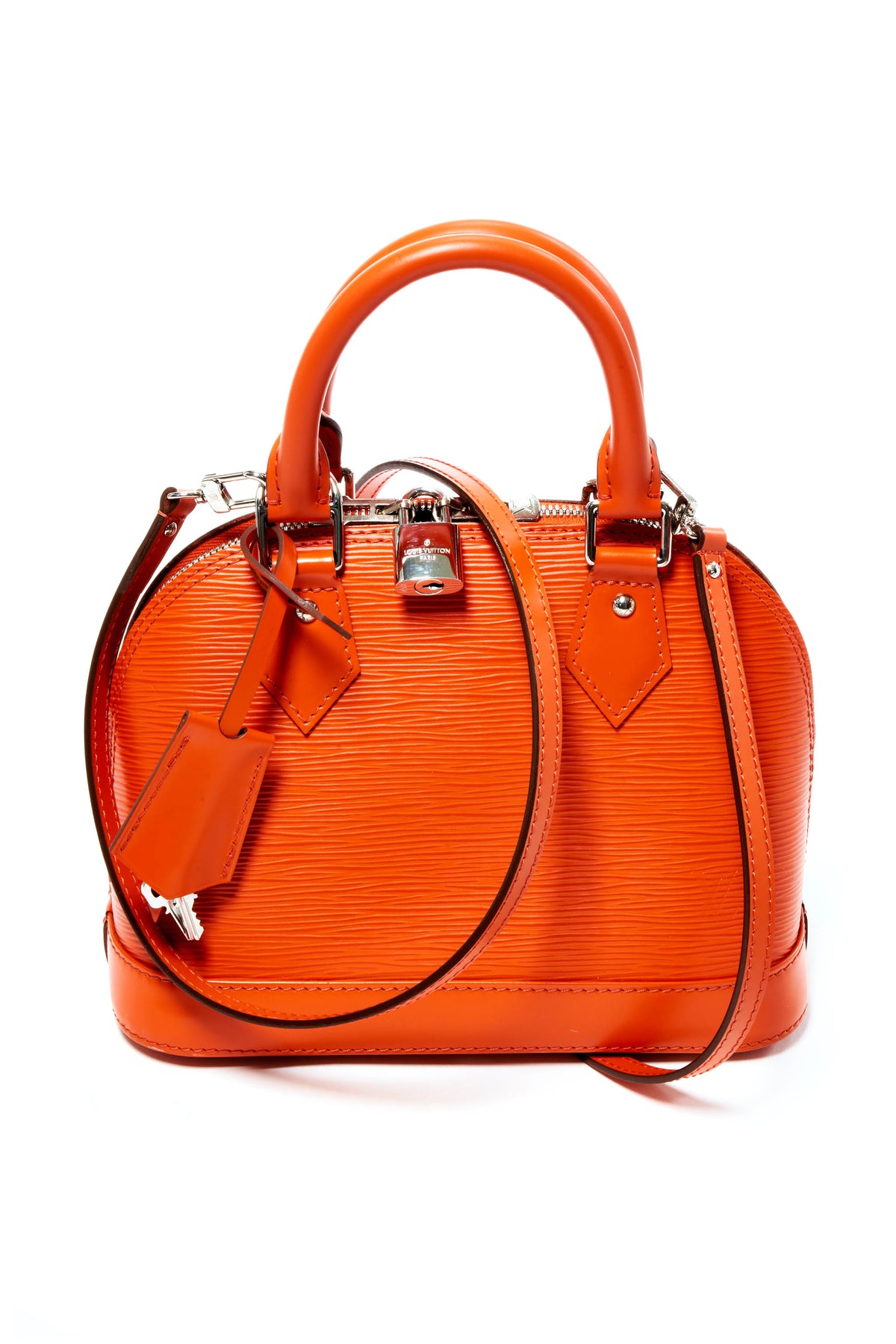 Louis Vuitton BB Pimento Orange Epi Alma Purse