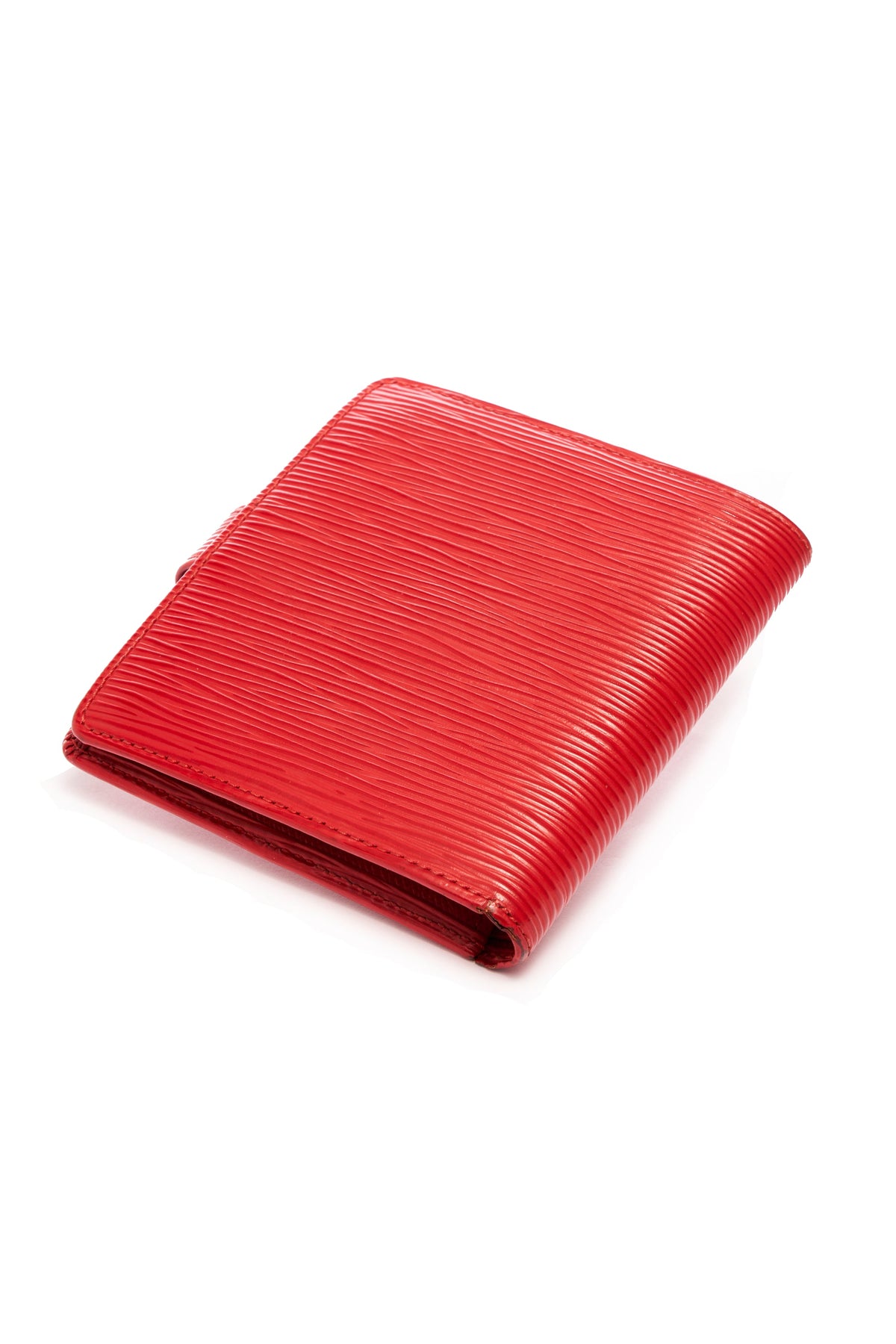 Louis Vuitton Small Red Epi Snap Leather Wallet