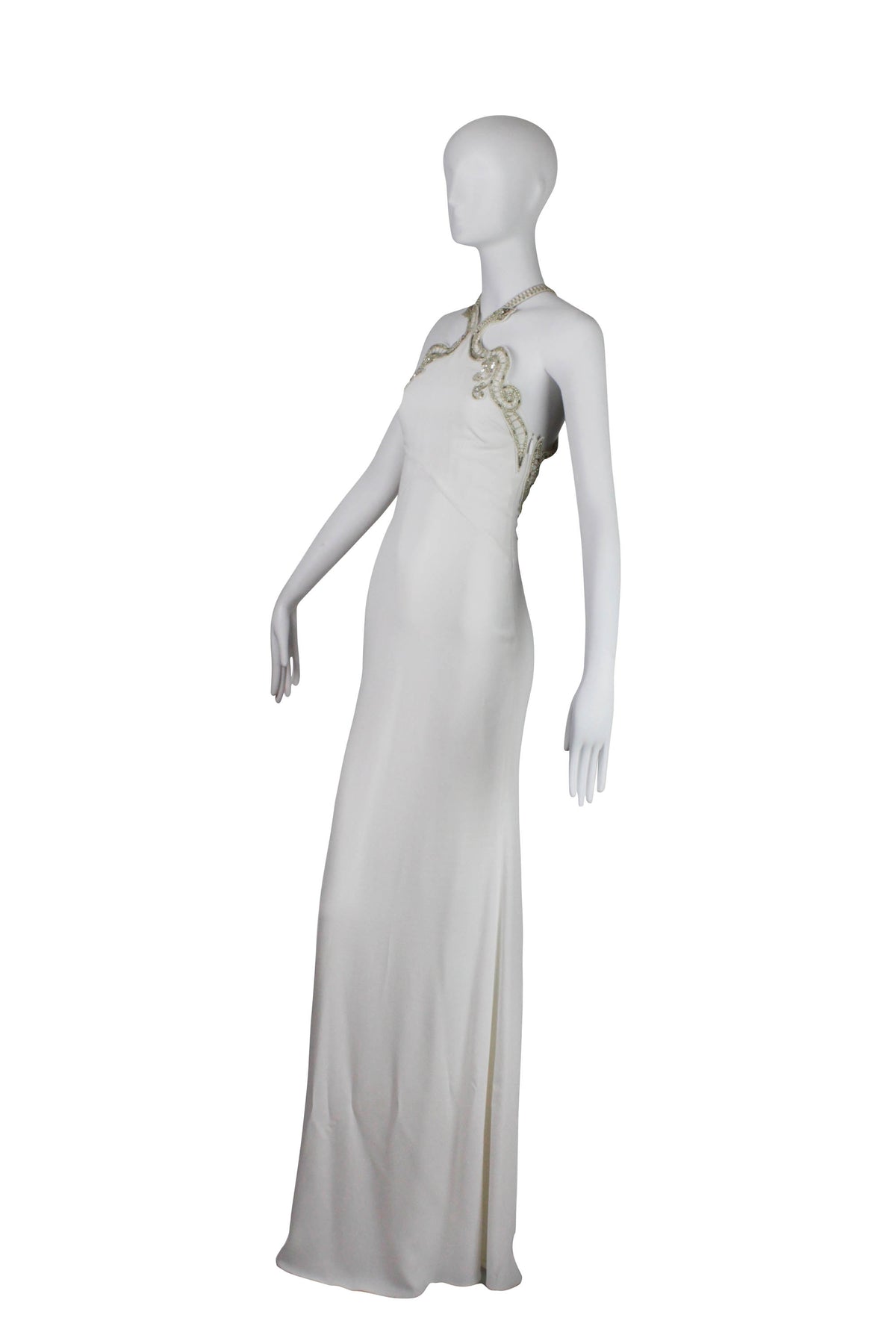 Roberto Cavalli Abito Snake Embellished Jersey Gown Size 38/2