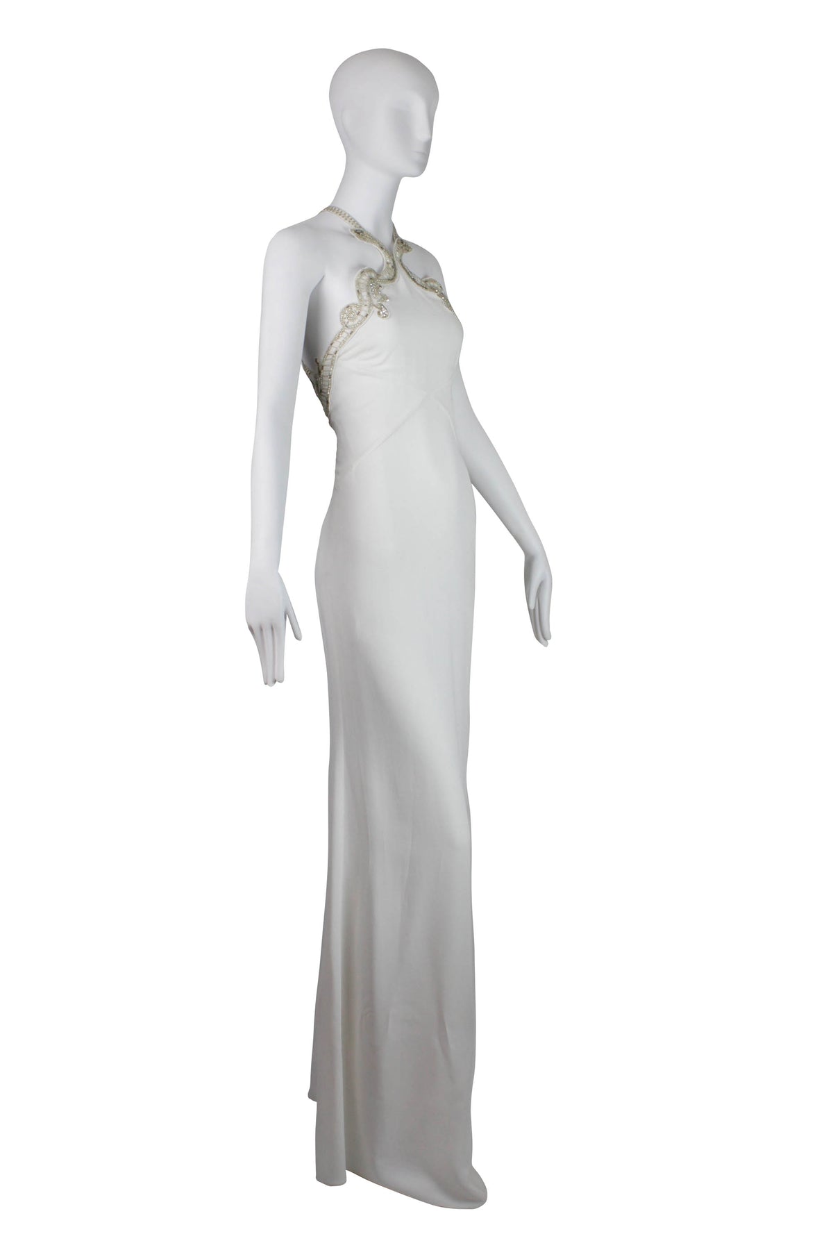 Roberto Cavalli Abito Snake Embellished Jersey Gown Size 38/2