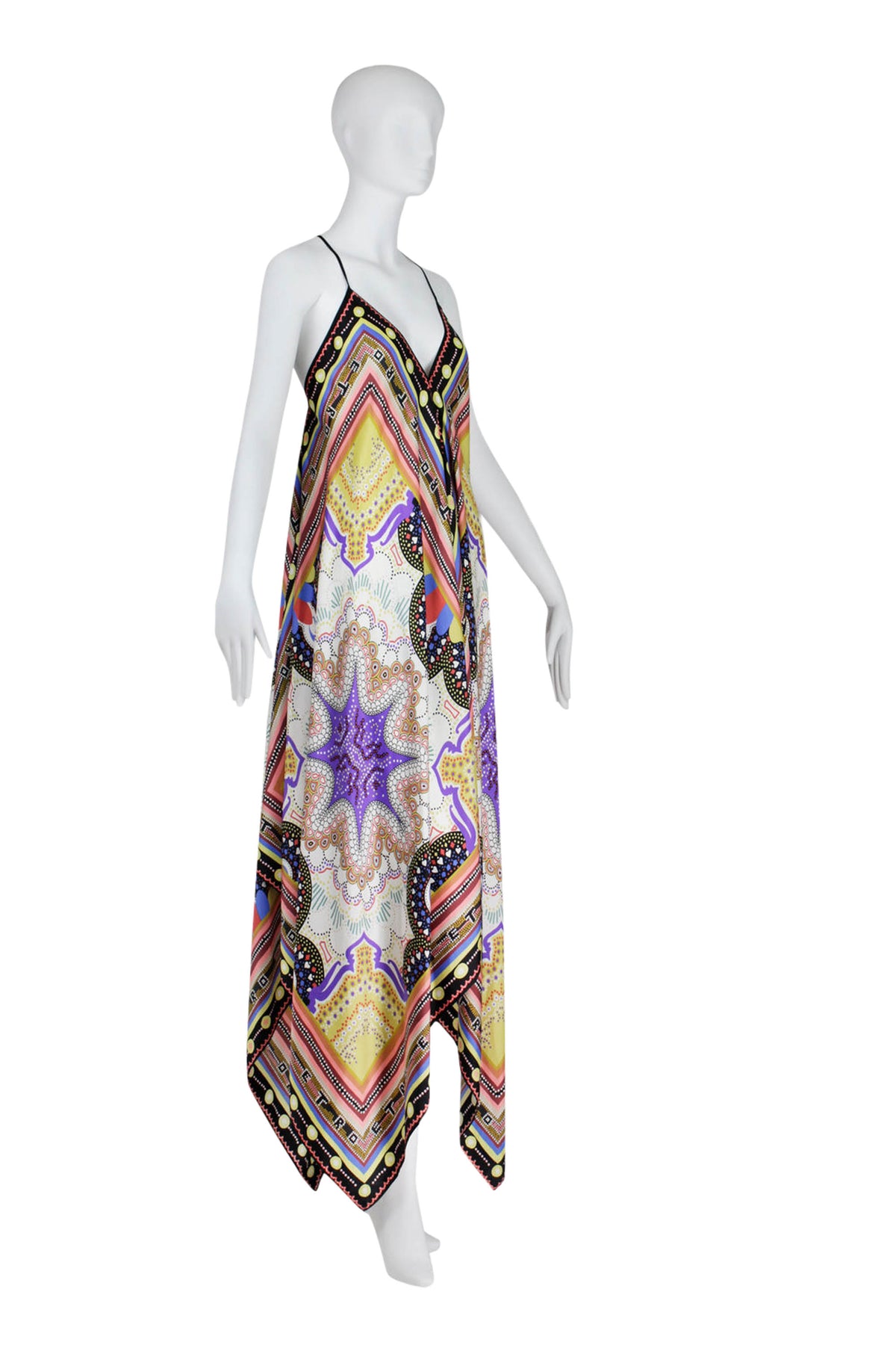 Etro Multi-Color Mixed Print Silk Scarf Dress Size O/S