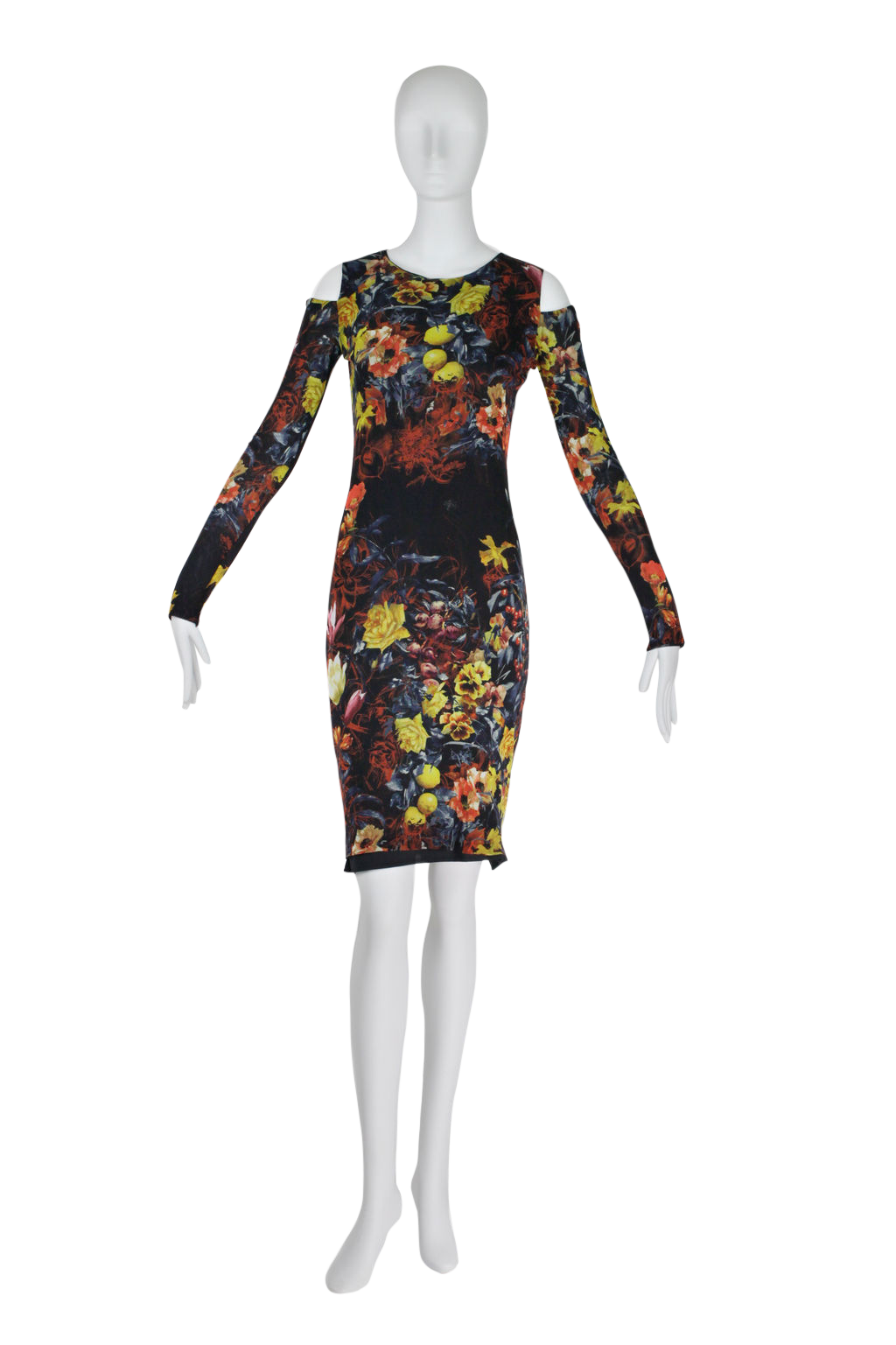 Jean Paul Gaultier Floral Print Notched Shoulder Soleil Long Sleeve Mi - Foxy Couture Carmel Jean Paul Gaultier Floral Print Notched Shoulder Soleil Long Sleeve Mi - Foxy Couture Carmel