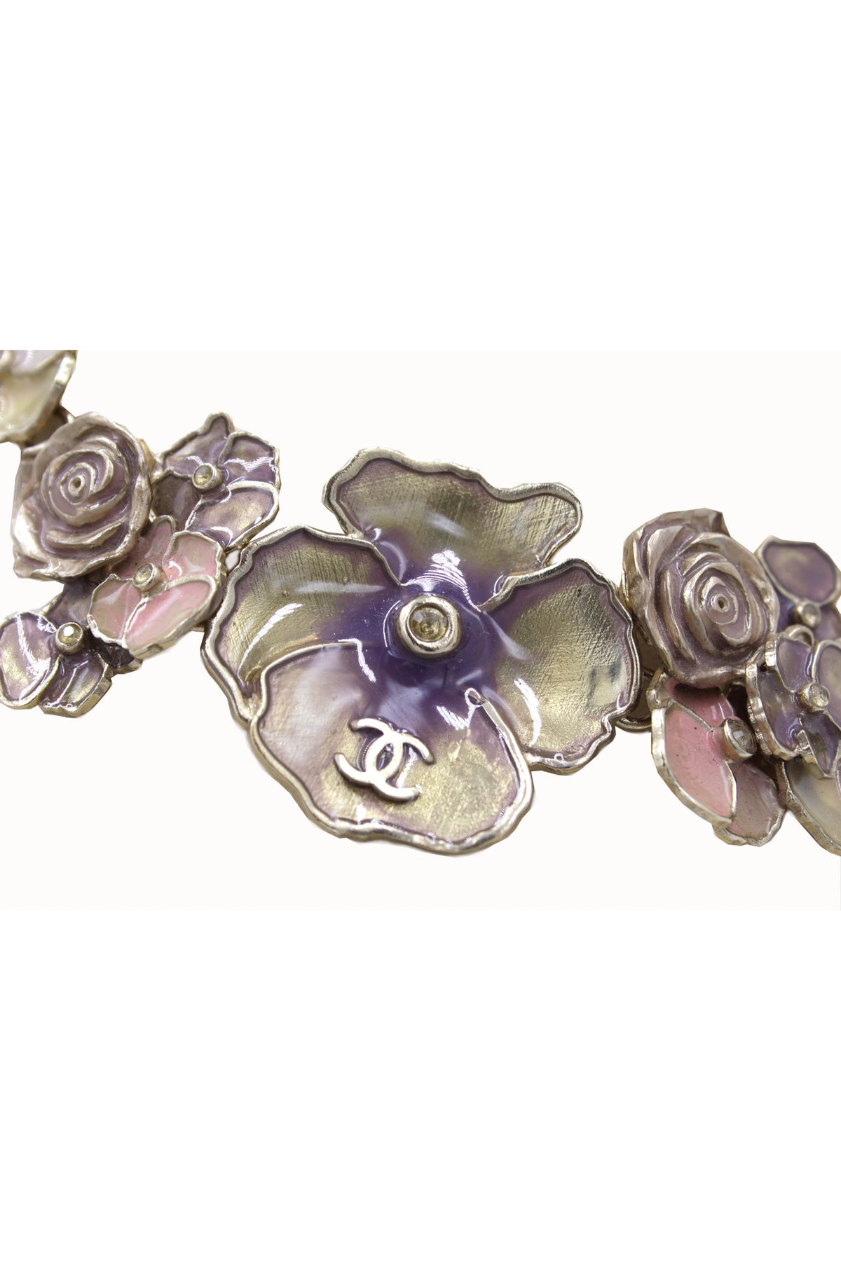 Chanel Marie Antoinette Sculptural Enamel Floral Choker 2013C