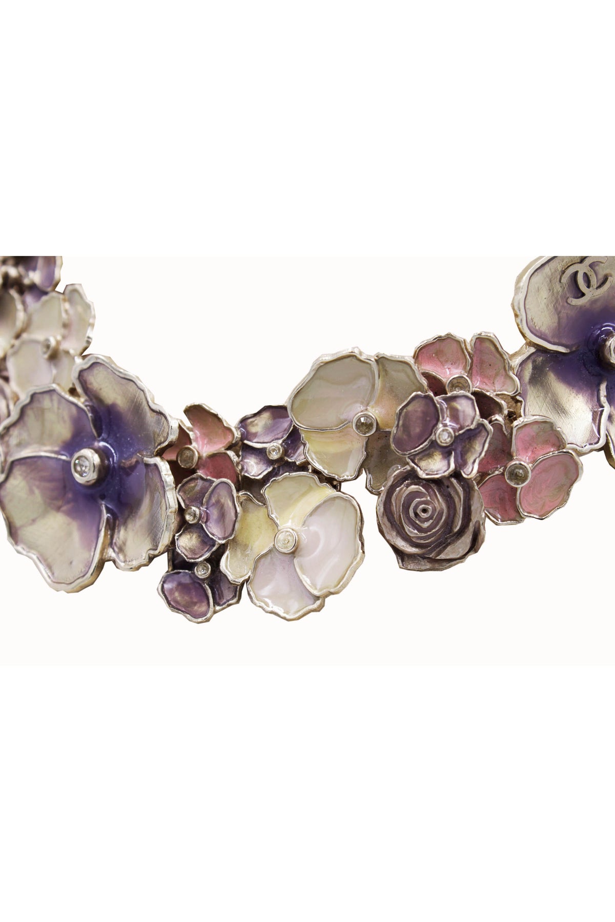 Chanel Marie Antoinette Sculptural Enamel Floral Choker 2013C