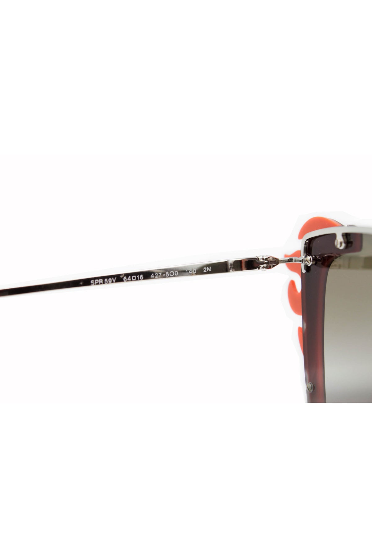 Prada Gray and Red Flame Hot Rod Sunglasses