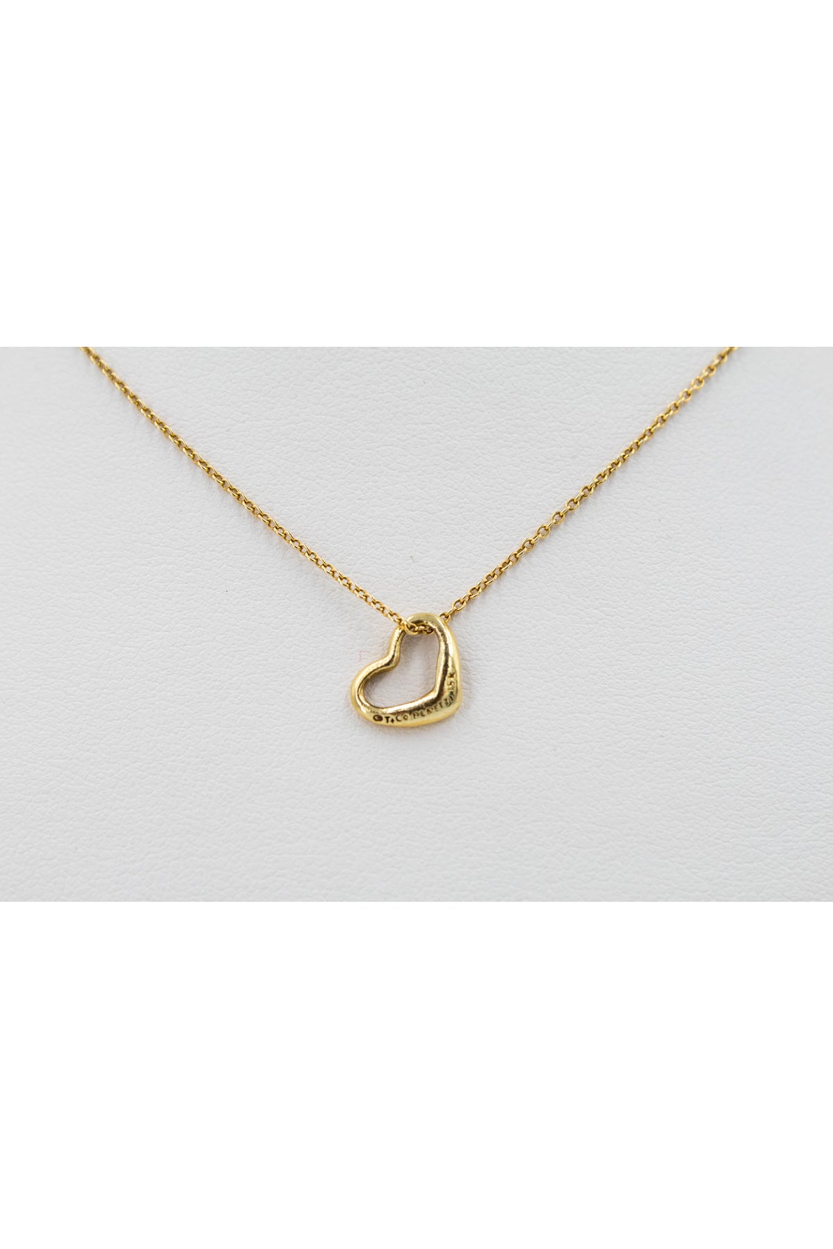 Tiffany & Co. Elsa Peretti 18k Gold Open Heart Necklace
