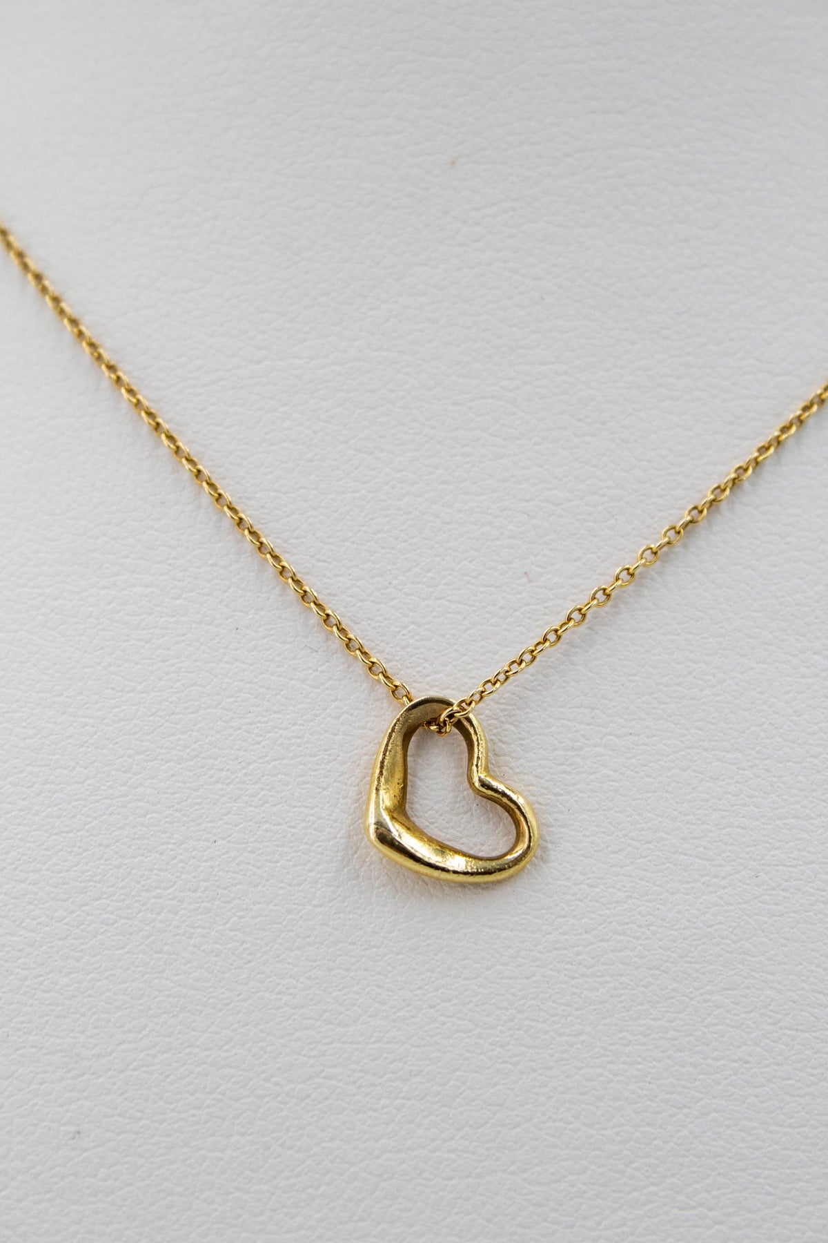 Tiffany & Co. Elsa Peretti 18k Gold Open Heart Necklace