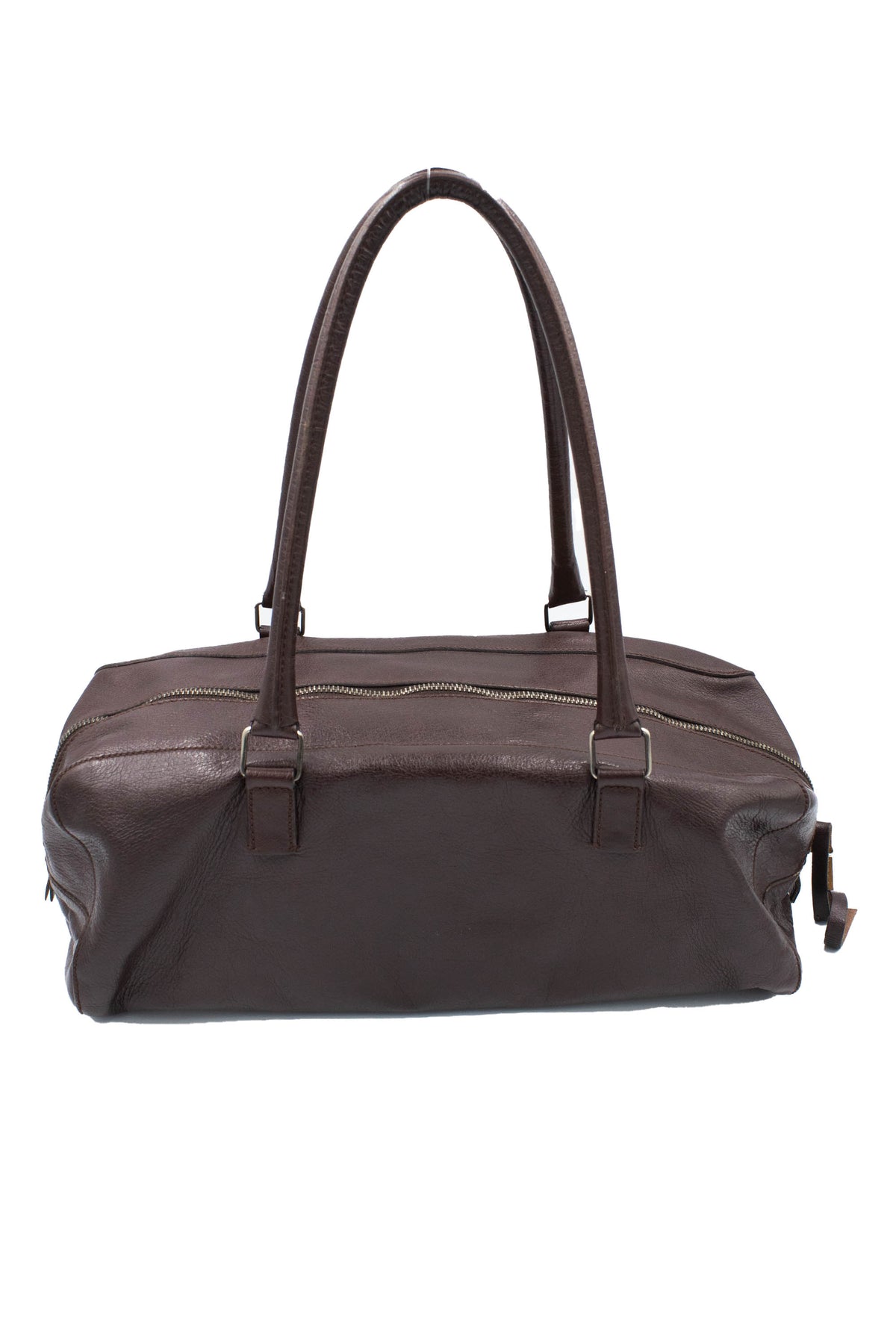 Miu Miu Brown Leather Dual Handle Purse
