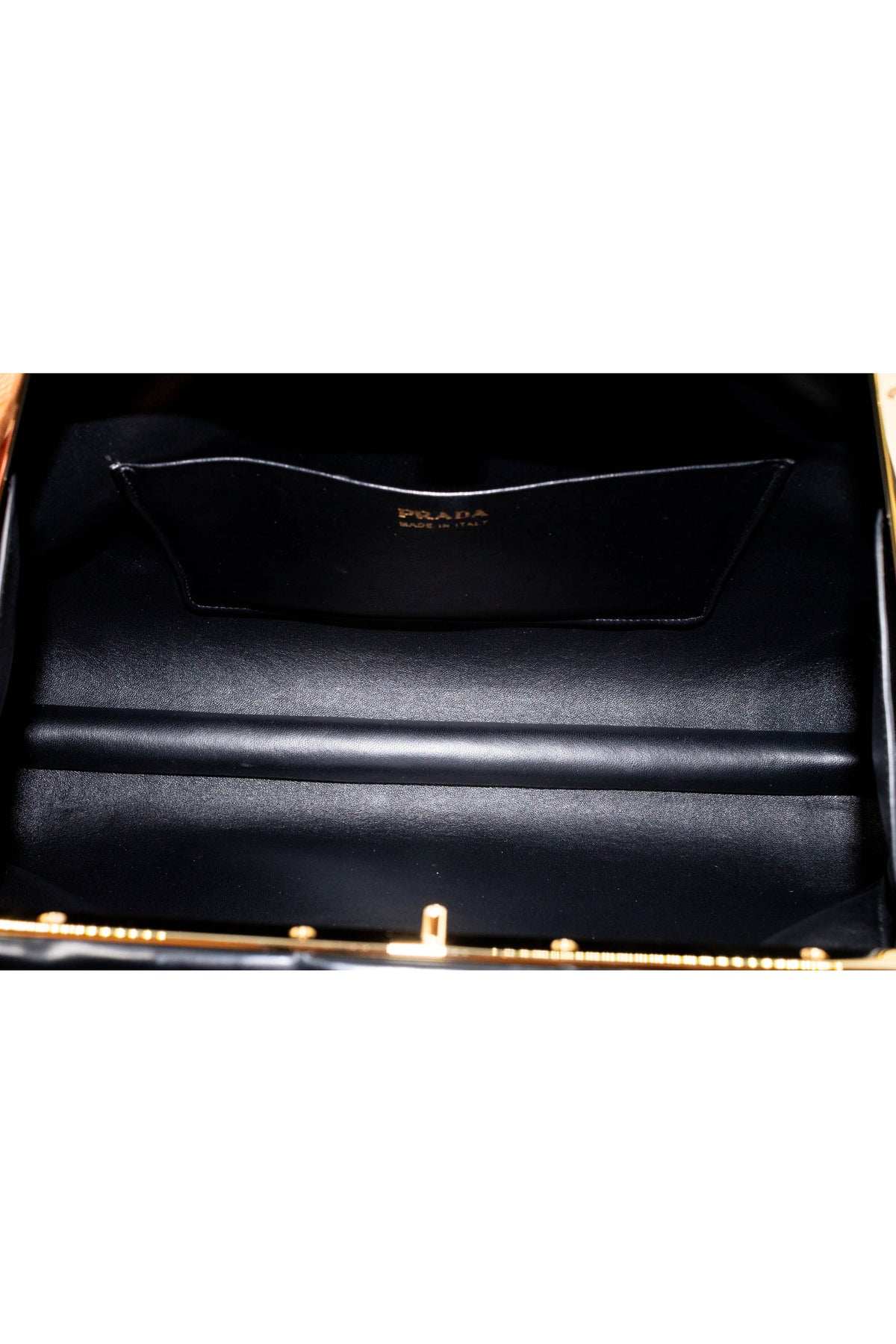 Prada Black Spazzolato Triangle Metal Top Handle Lady Purse With Lace Skirt Dust Bag