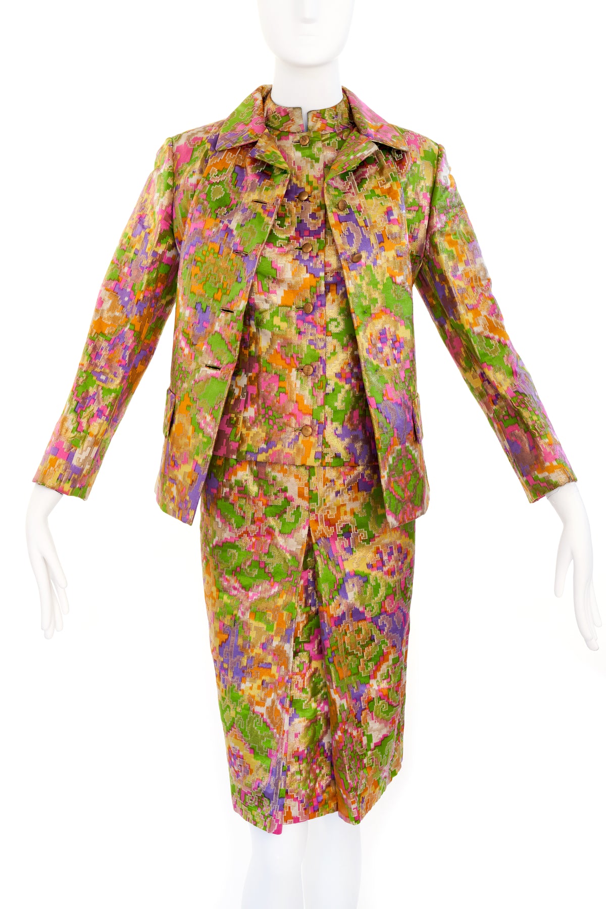 Christian Dior 1960&#39;s Marc Bohan Three Piece Lame Set