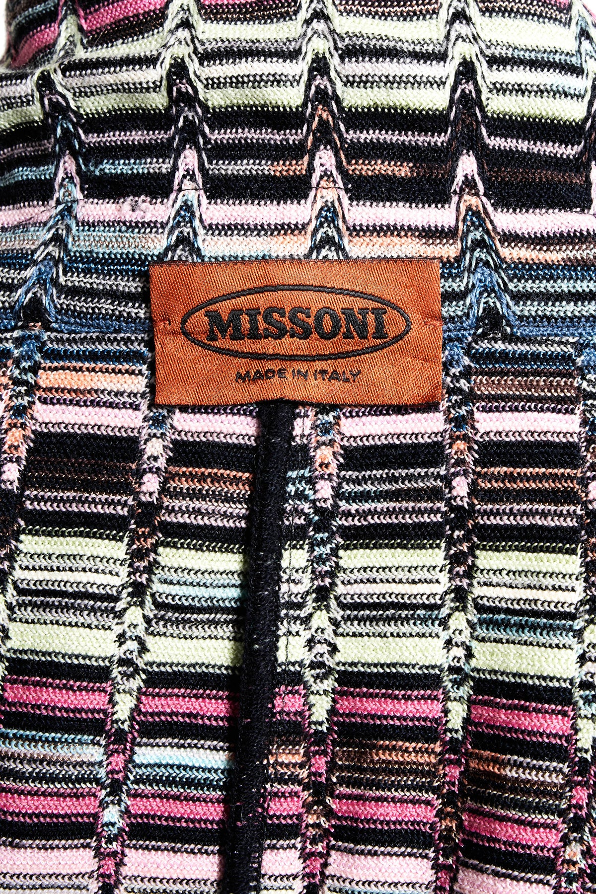 Missoni Multicolor Muted Striped Black Button Jacket Size 44/8