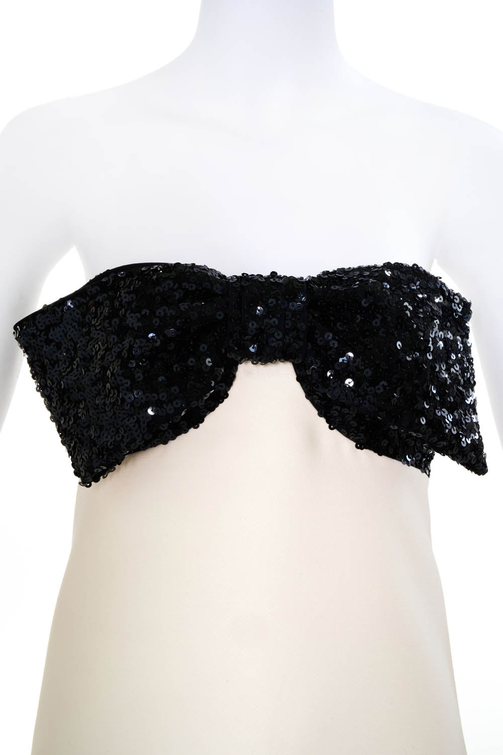 Miu Miu White A-Line Dress With Sequin Bow Size Small