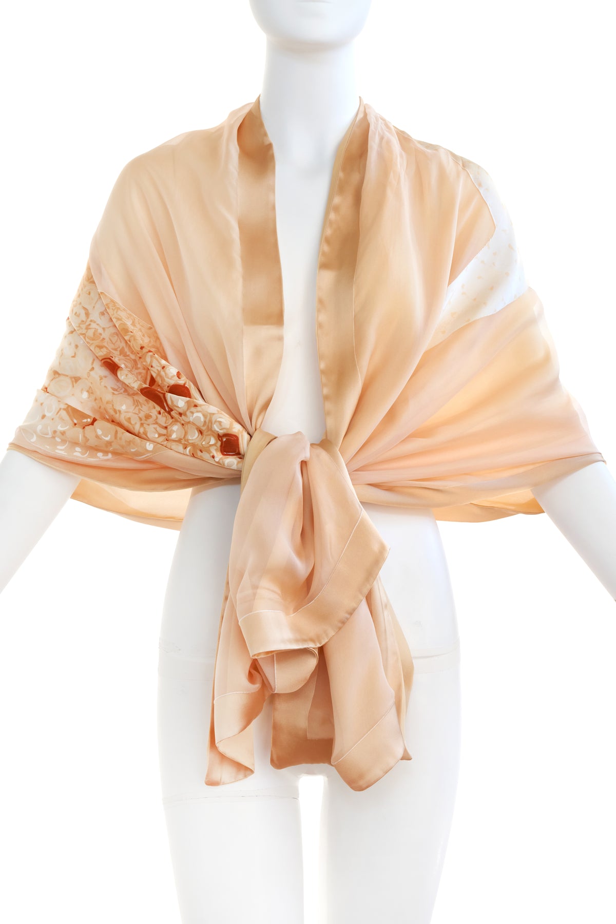 Cartier &quot;Must De Cartier&quot; Peach Panthere Silk Scarf