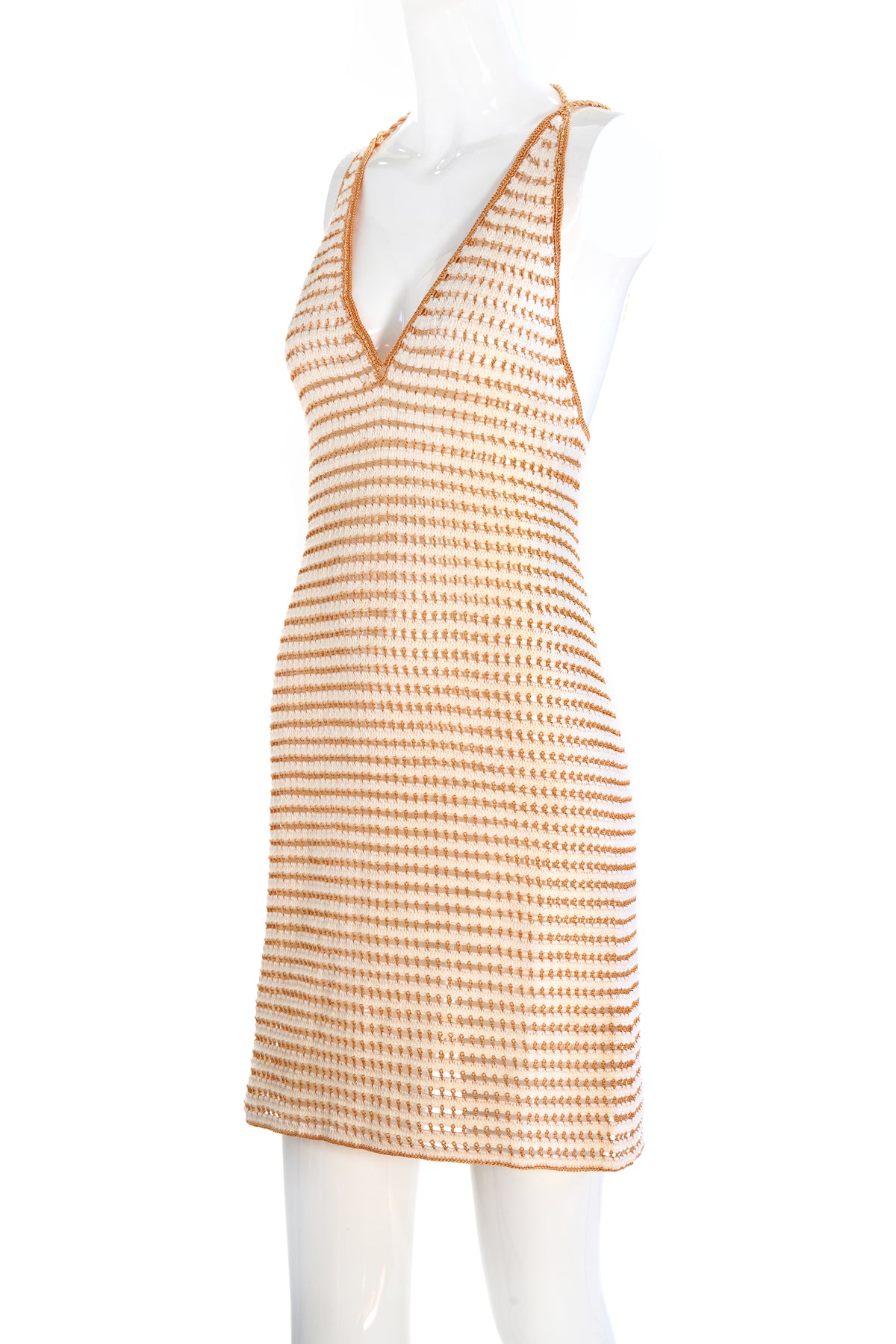 My Beachy Side Beige Crochet Short Dress