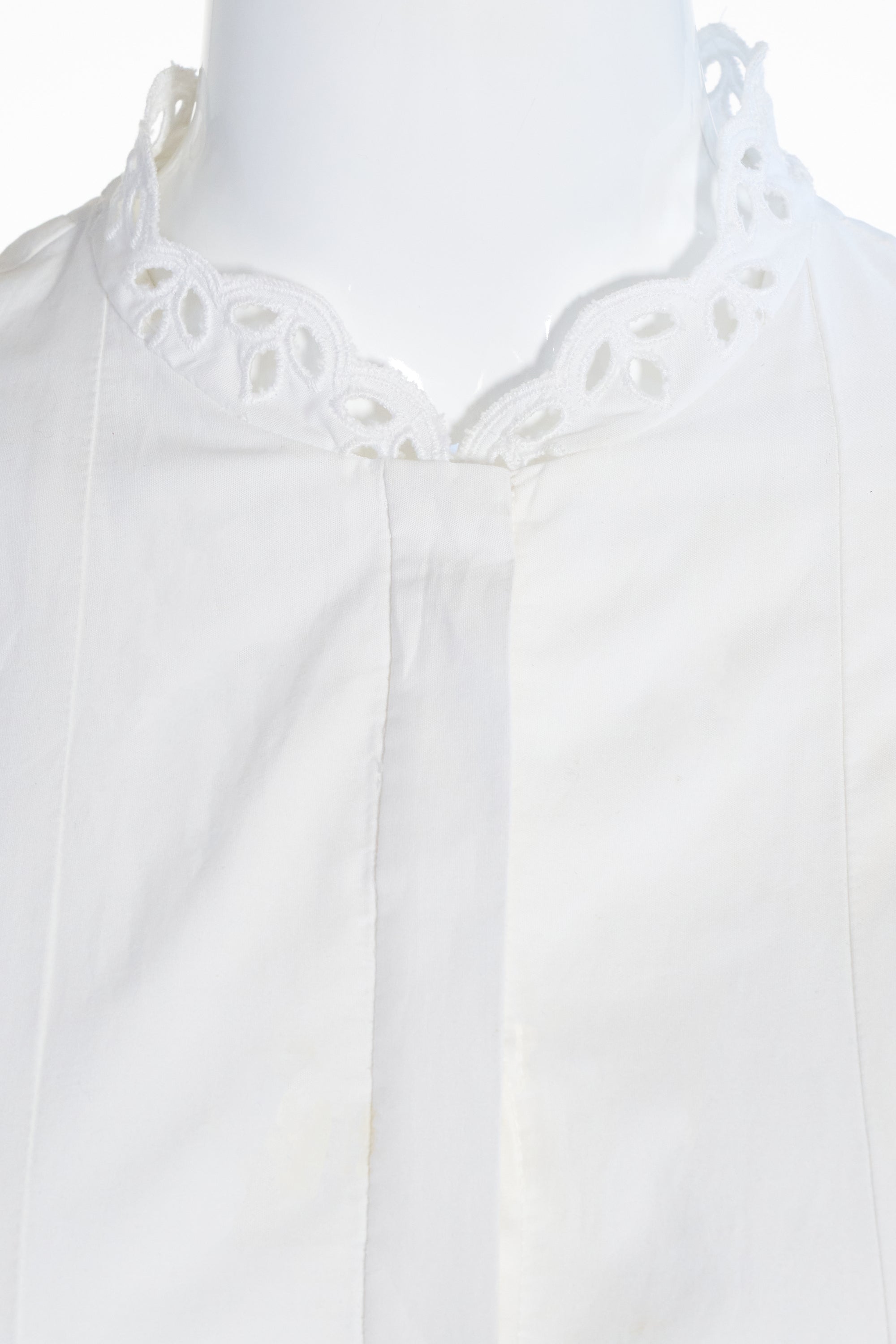 Oscar de La Renta White Cotton Shirt Dress Size 8