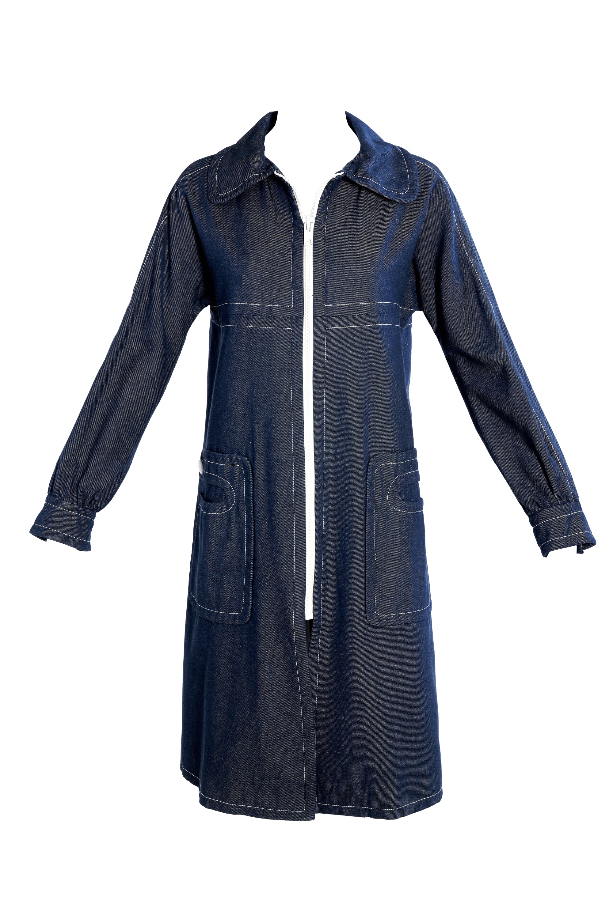 Pierre Cardin Vintage Denim Coat Mini MOD 1960’s Dress