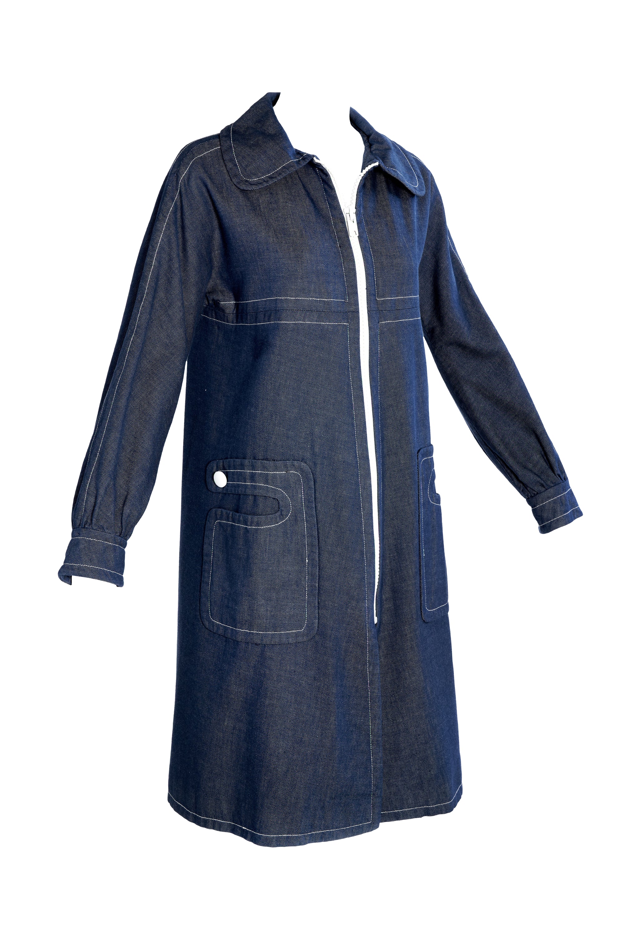 white christmas dresses Women's Denim Jacket Dress – Wash Lab – washlabshop main image 0