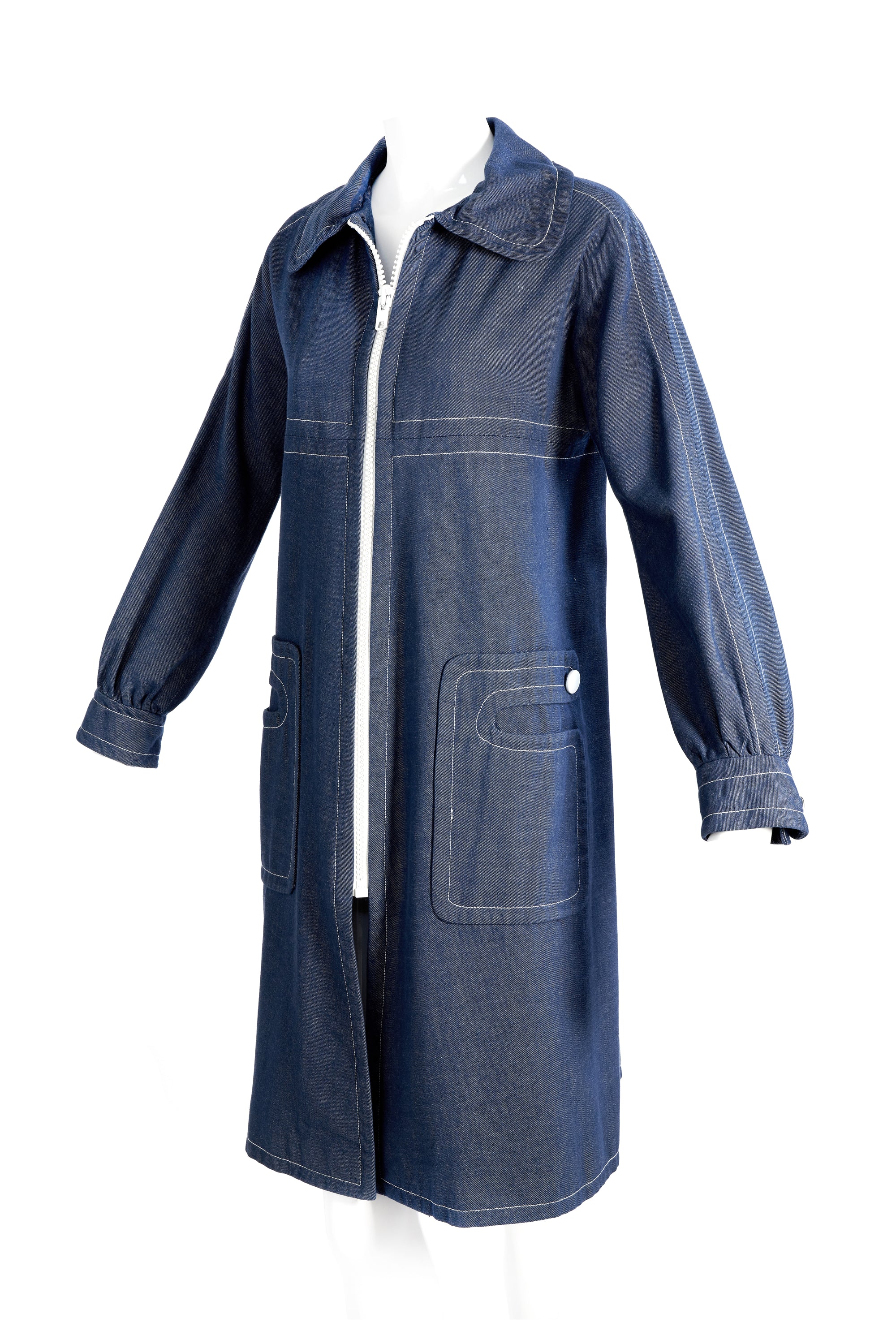 Pierre Cardin Vintage Denim Coat Mini MOD 1960’s Dress