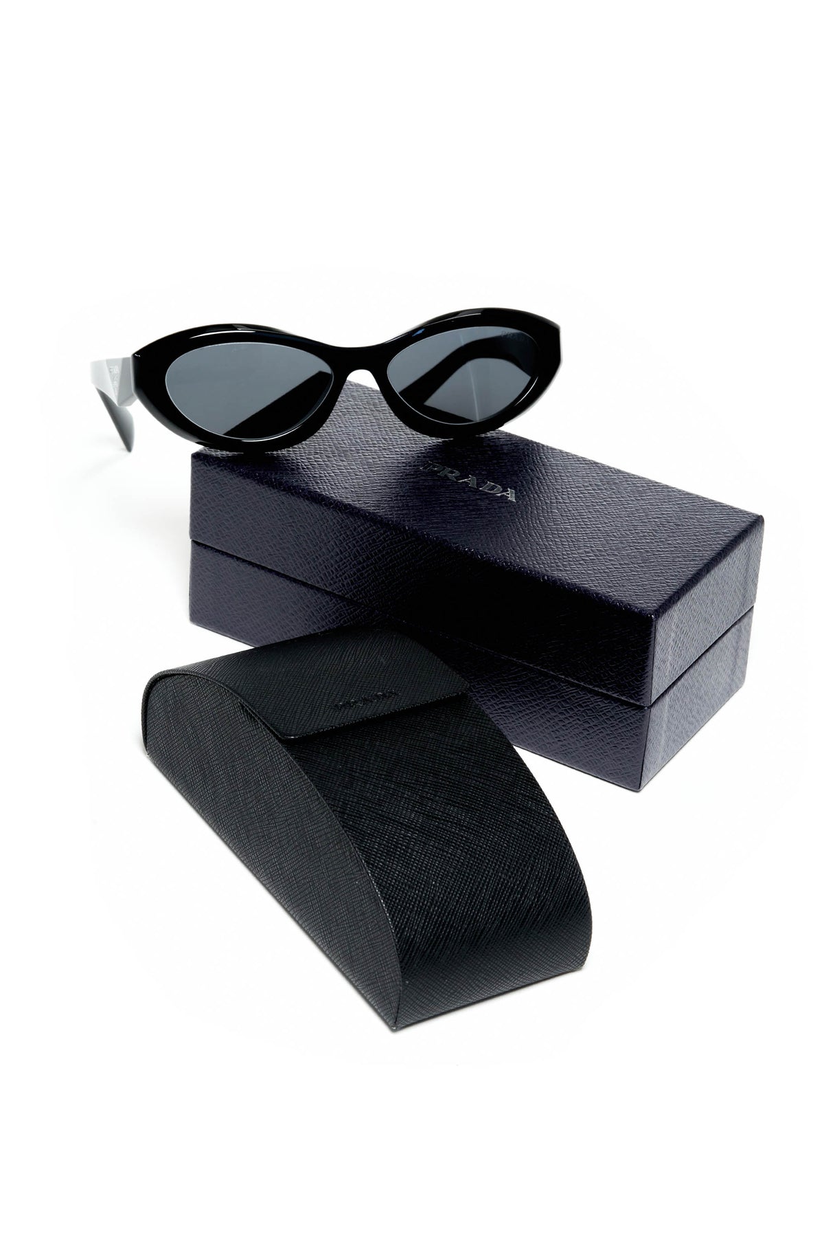 Prada Black Geometric Panel Sunglasses