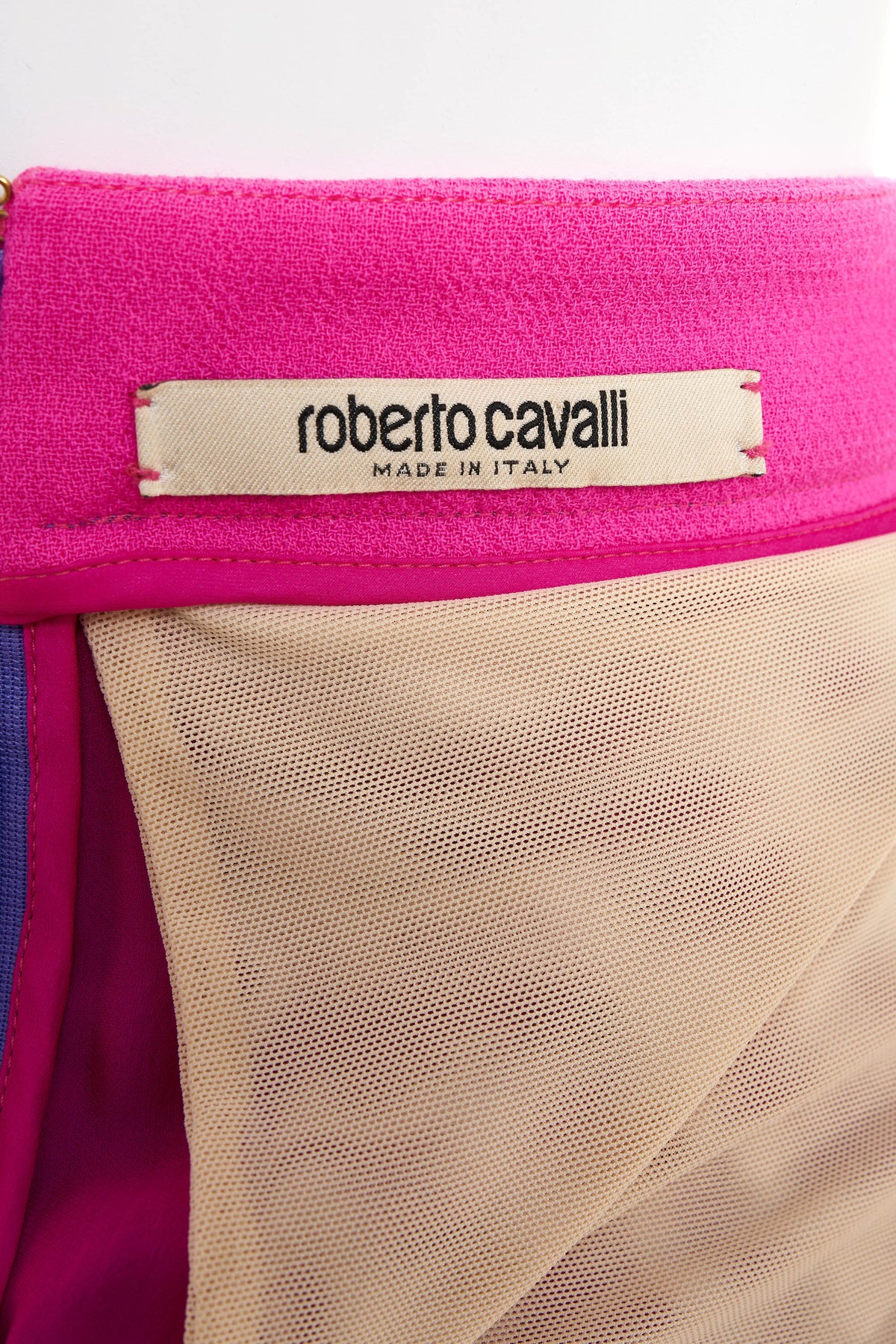 Roberto Cavalli Fuchsia Color Block Dress