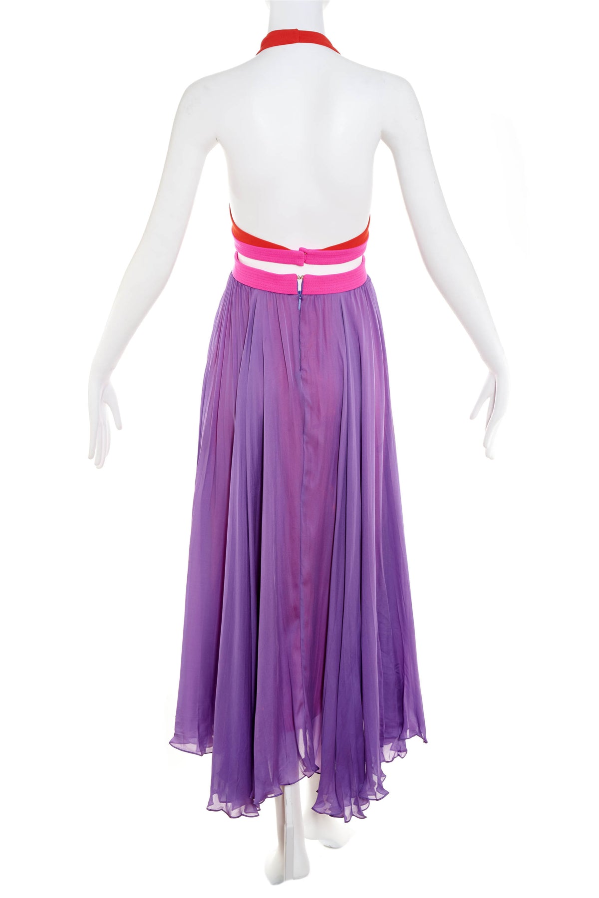 Roberto Cavalli Fuchsia Color Block Dress