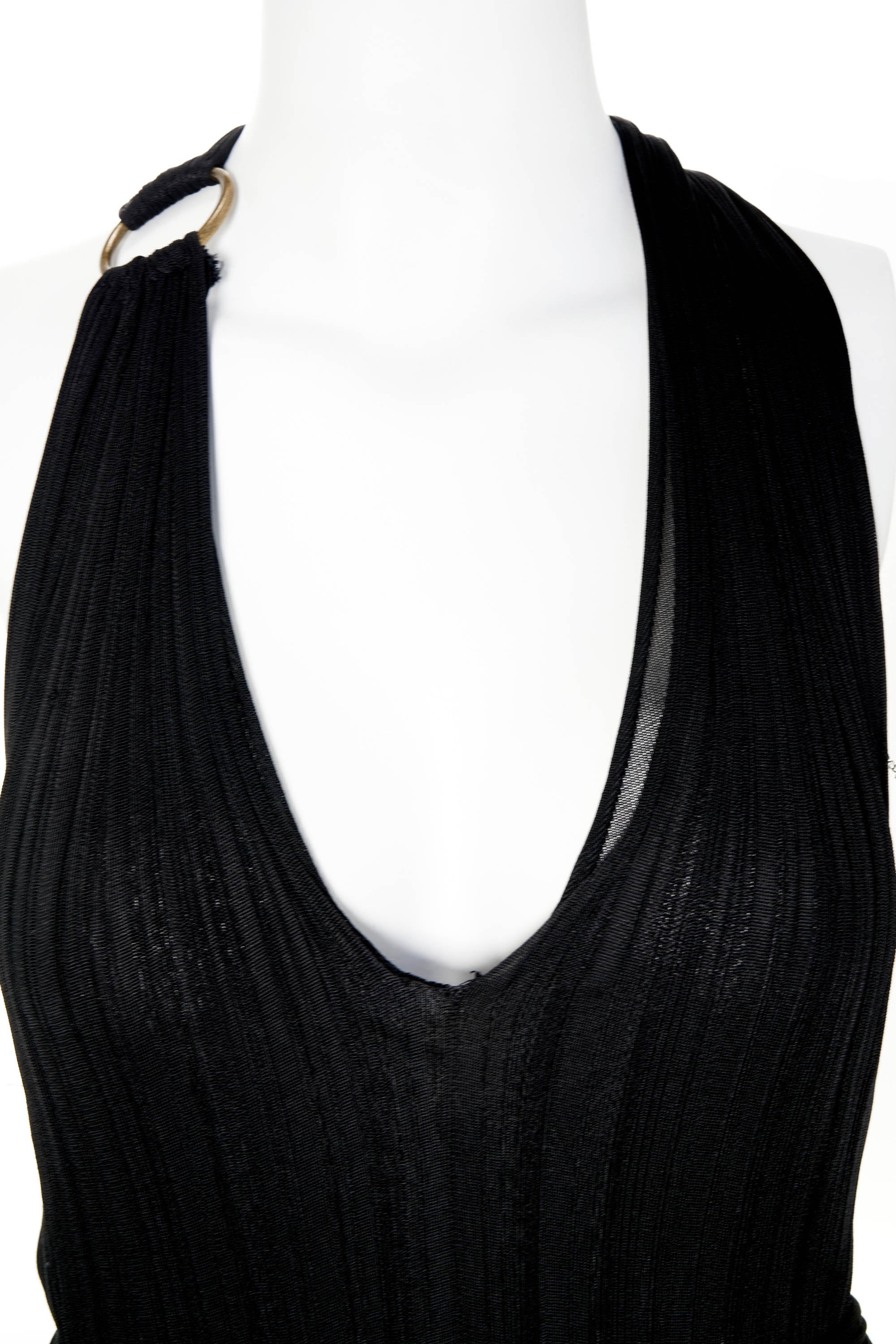 Roberto Cavalli Black Pleat Jersey Halter Maxi Dress Size 40 - Foxy Couture Carmel Roberto Cavalli Black Pleat Jersey Halter Maxi Dress Size 40 - Foxy Couture Carmel