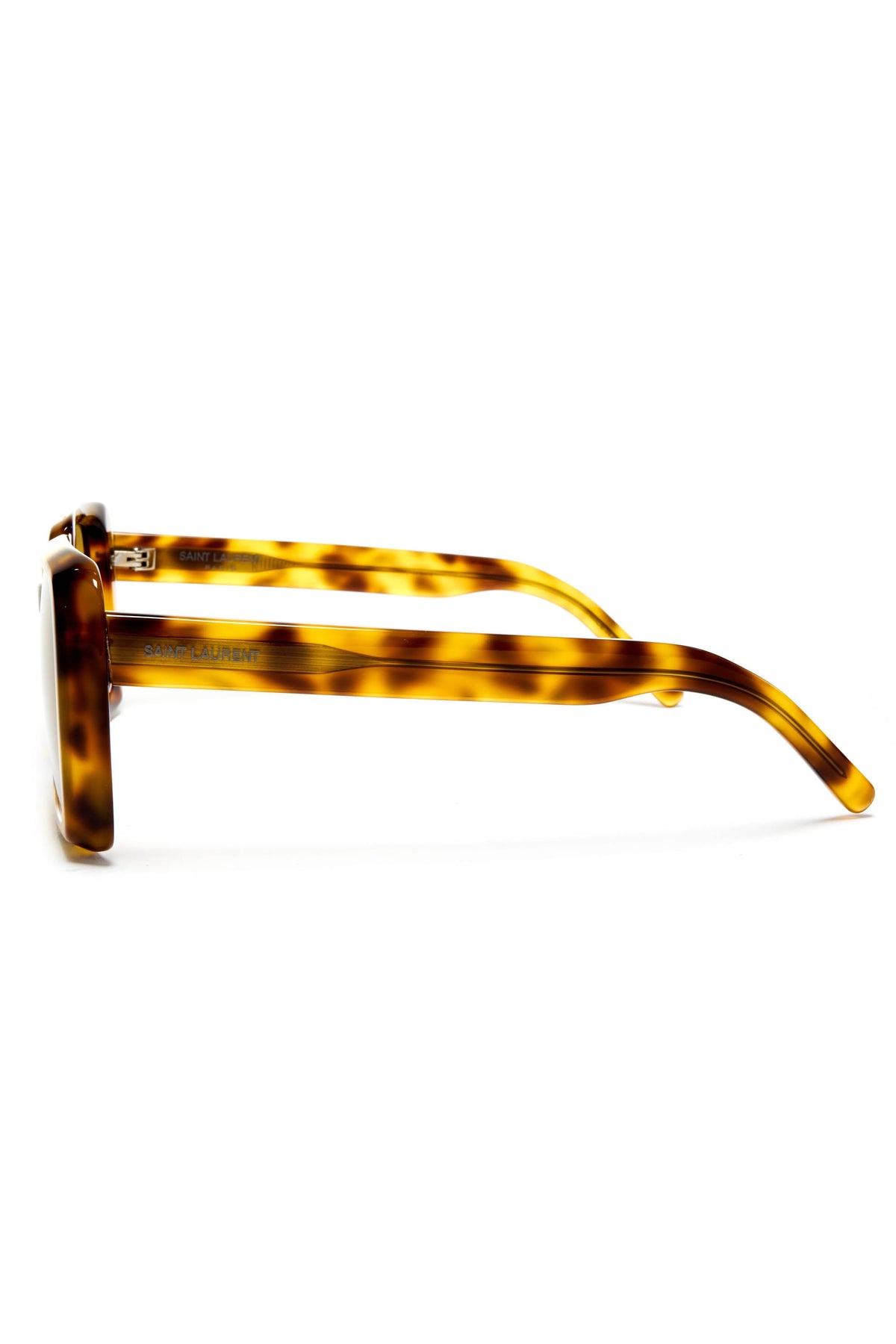 Saint Laurent Tortoise Square Frame with Brown Lens Sunglasses