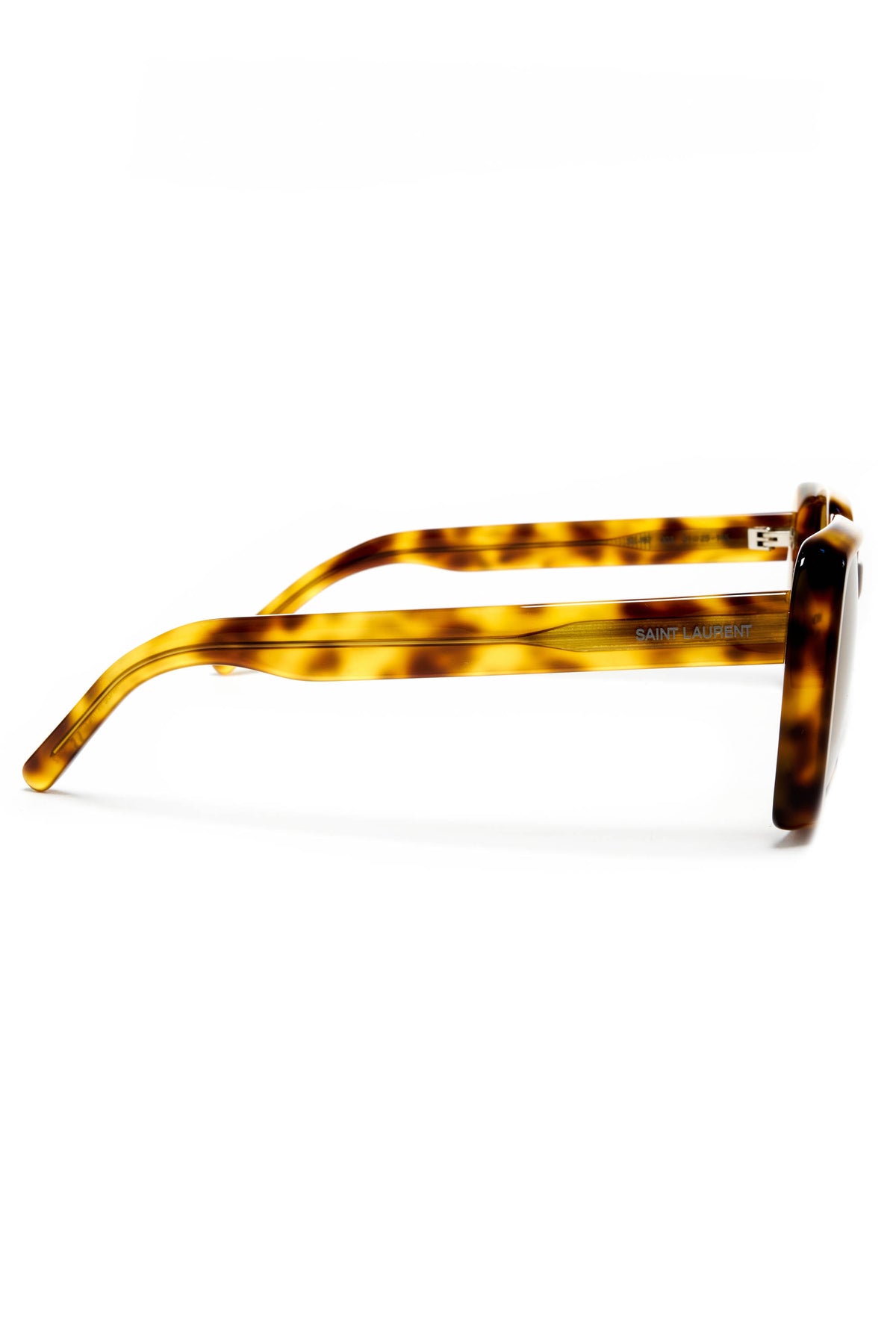 Saint Laurent Tortoise Square Frame with Brown Lens Sunglasses