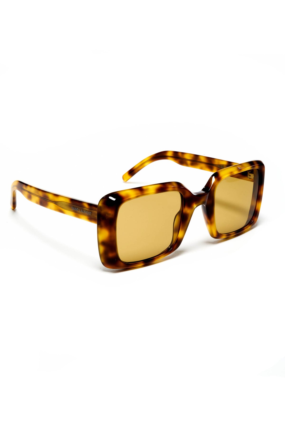 Saint Laurent Tortoise Square Frame with Brown Lens Sunglasses